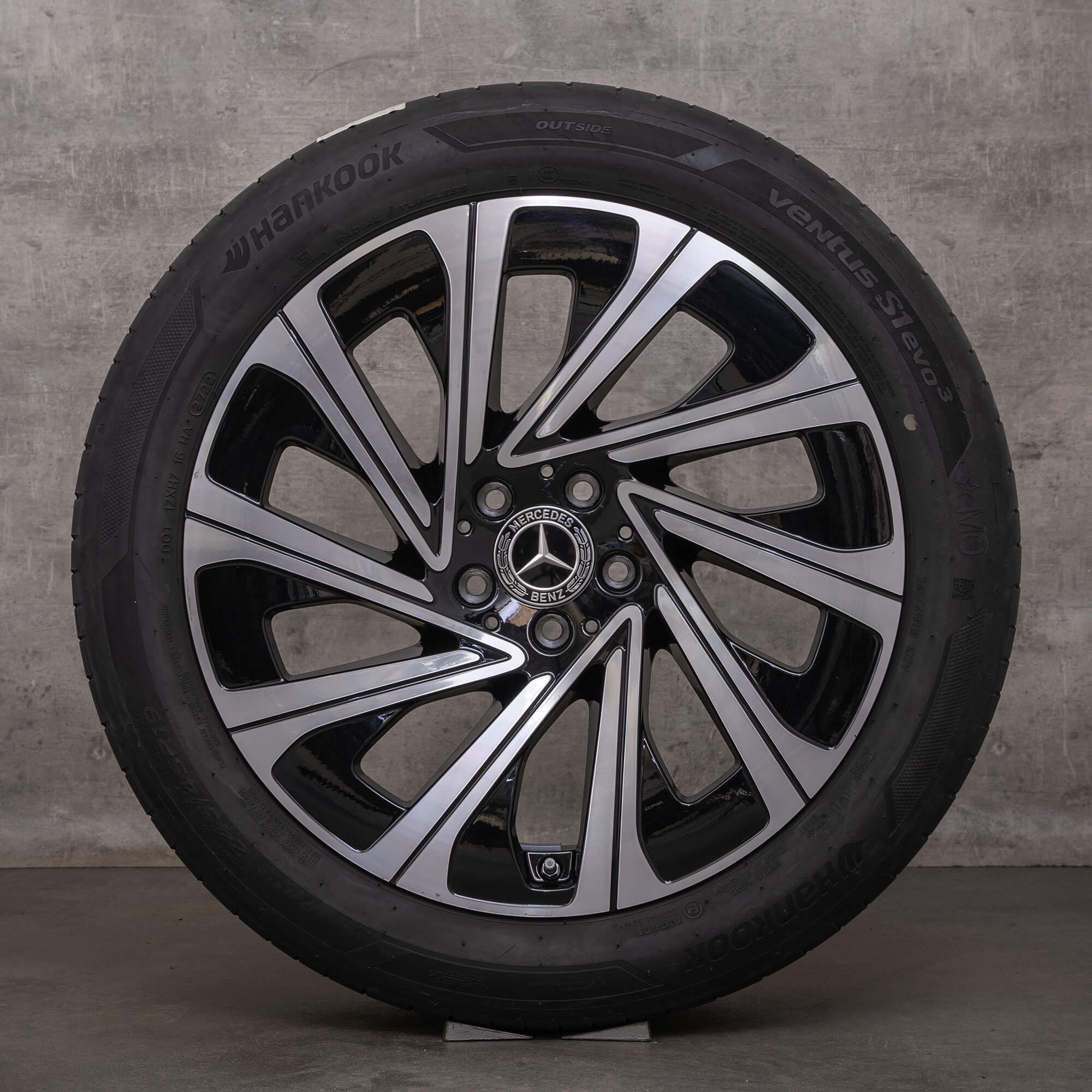 Originele Mercedes E-Klasse winterwielen 19 inch W214 S214 velgen A2144013000 A2144013100 zwart glanzend gedraaid