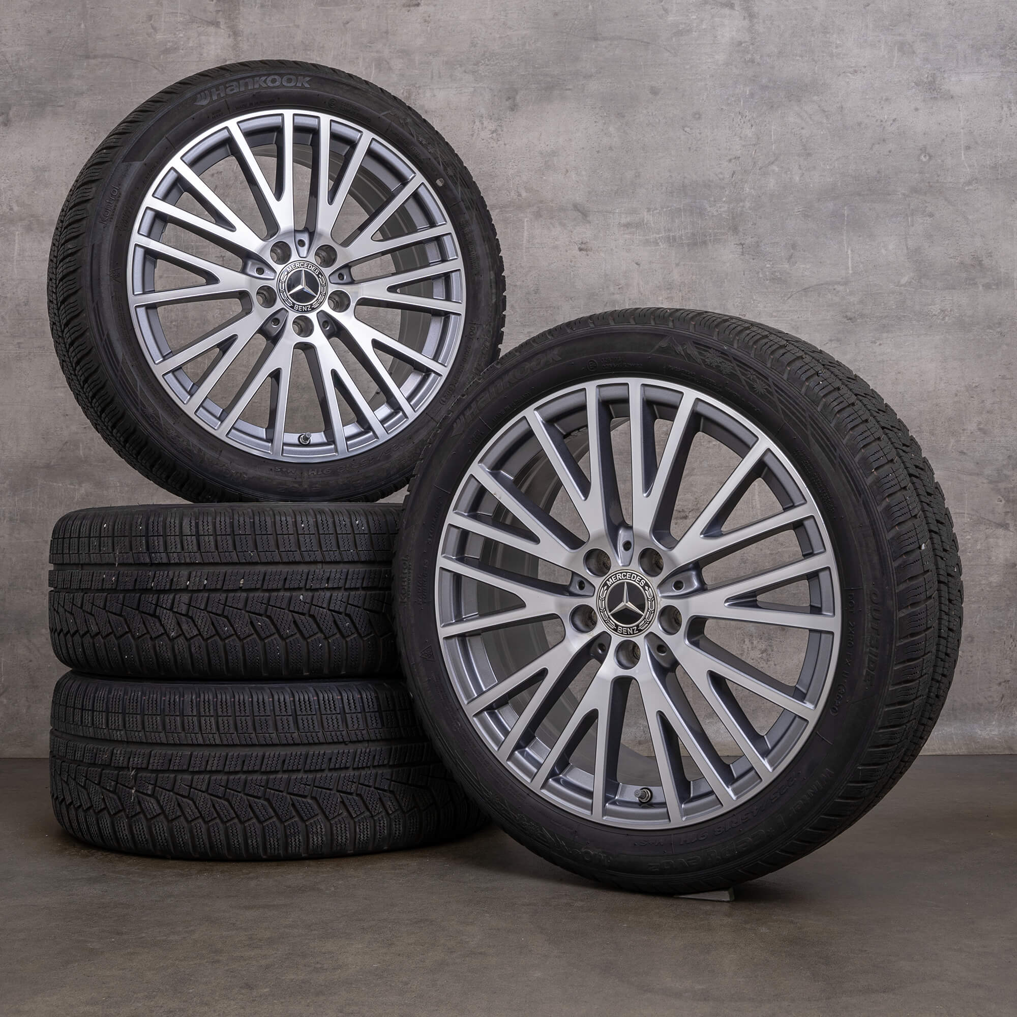 Llantas de invierno originales Mercedes Benz Clase A CLA 18 pulgadas W177 V177 W247 X118 C118 A1774010600 gris himalaya torneado brillante