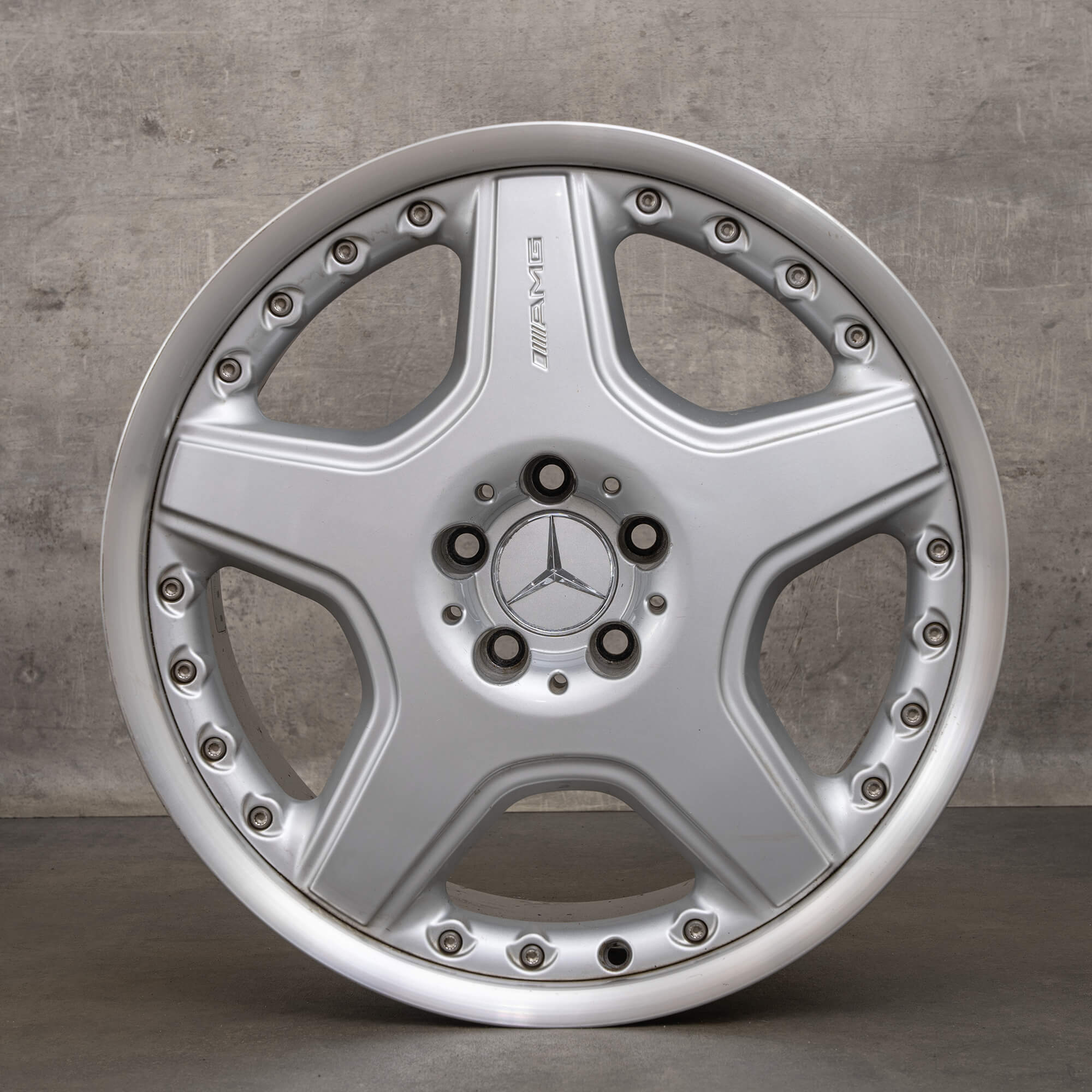 Original AMG Mercedes M-Klasse ML W163 19 Zoll Felgen A1634000302 silber