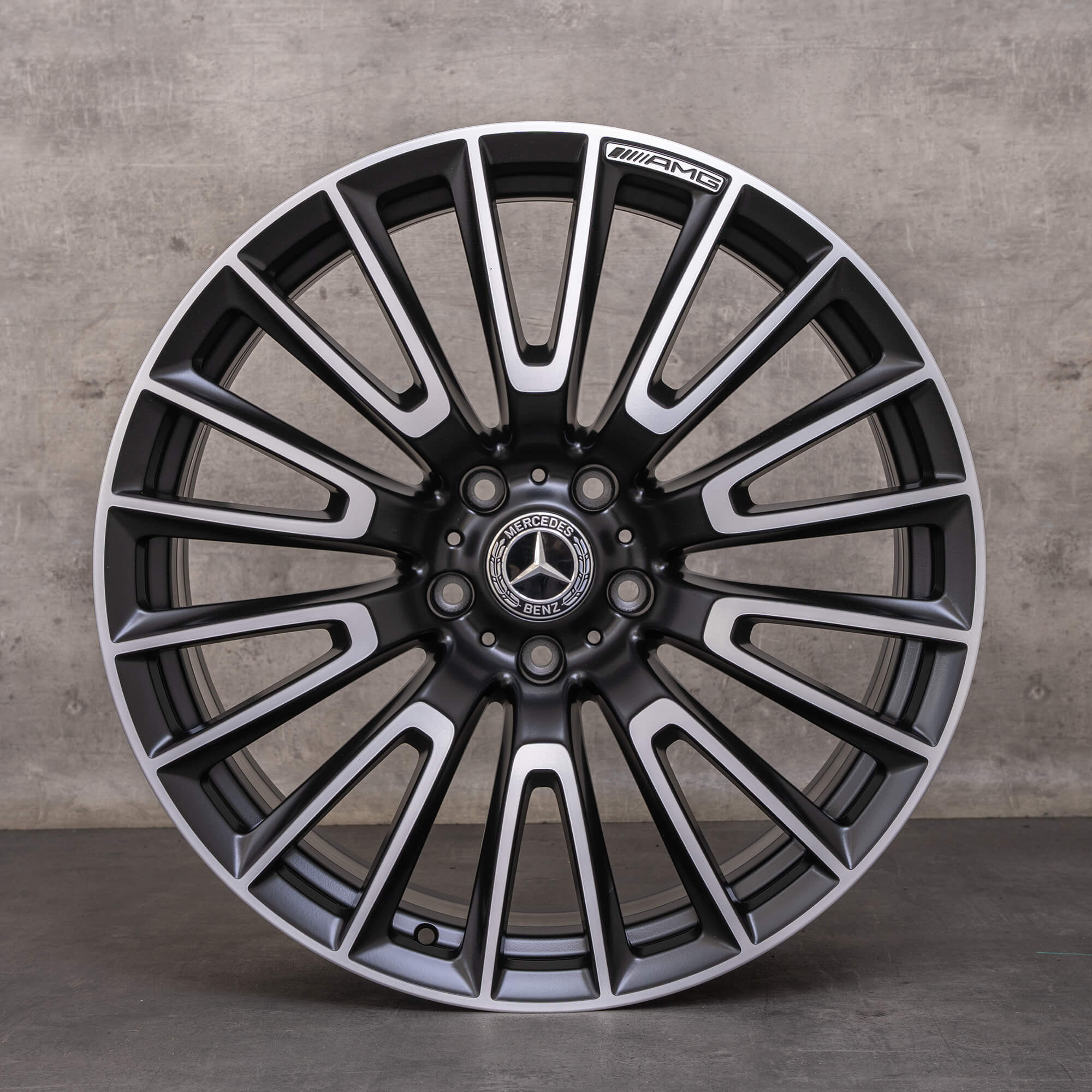 Original Mercedes Benz G-Klasse G 63 AMG Felgen 22 Zoll W465 W463A A4654011000 schwarz seidenmatt glanzgedreht NEU
