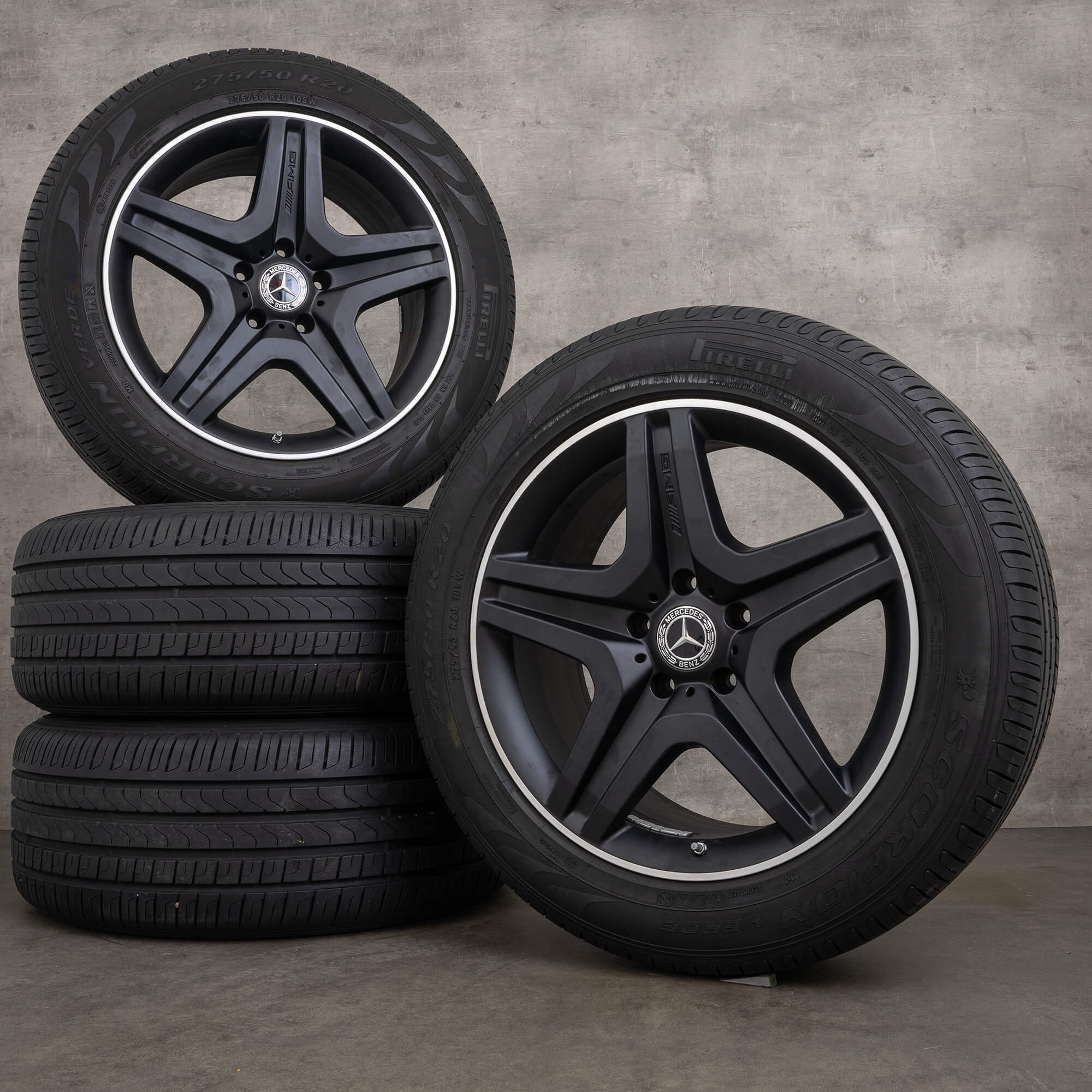 Alkuperäiset Mercedes Benz G-sarjan AMG-vanteet 20 tuuman W463 W465 G63 G65 kesäpyörät A4634012702 musta matta kiillotettu UUTUUS