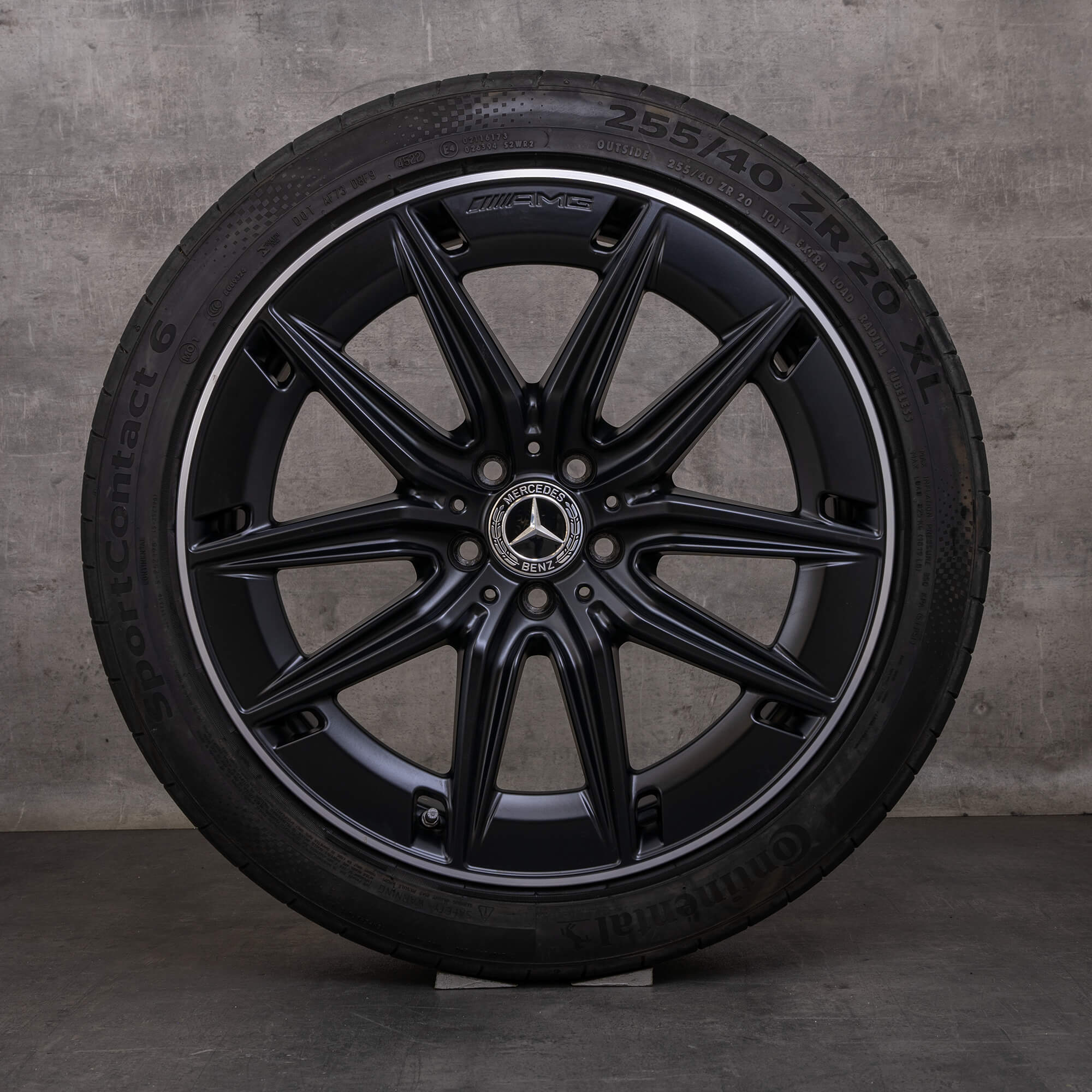 Original Mercedes Benz GLA GLB 35 45 AMG Felgen 20 Zoll X247 H247 Sommerräder A2474014600 schwarz matt glanzgedreht