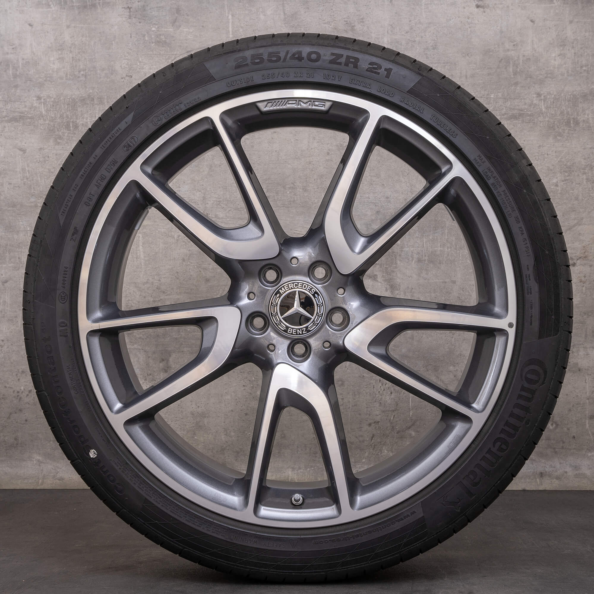 Originální letní kola Mercedes Benz GLC 43 AMG 21" X253 C253 ráfky na auto A2534012000 A2534012800 černá saténová povrchová úprava