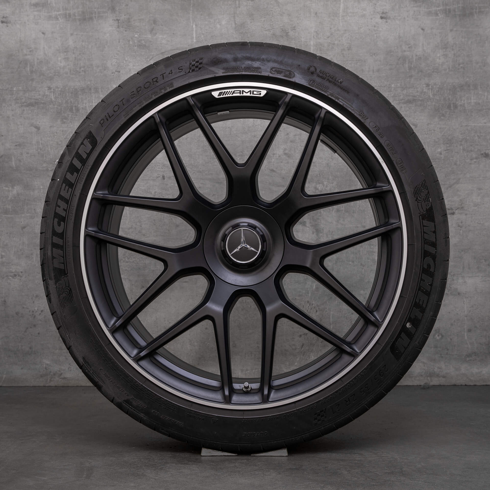 Originale AMG Mercedes Benz GLC 63 & S ruote estive 21 pollici C253 X253 cerchi A2534014000 A2534014100 nero opaco finitura lucida