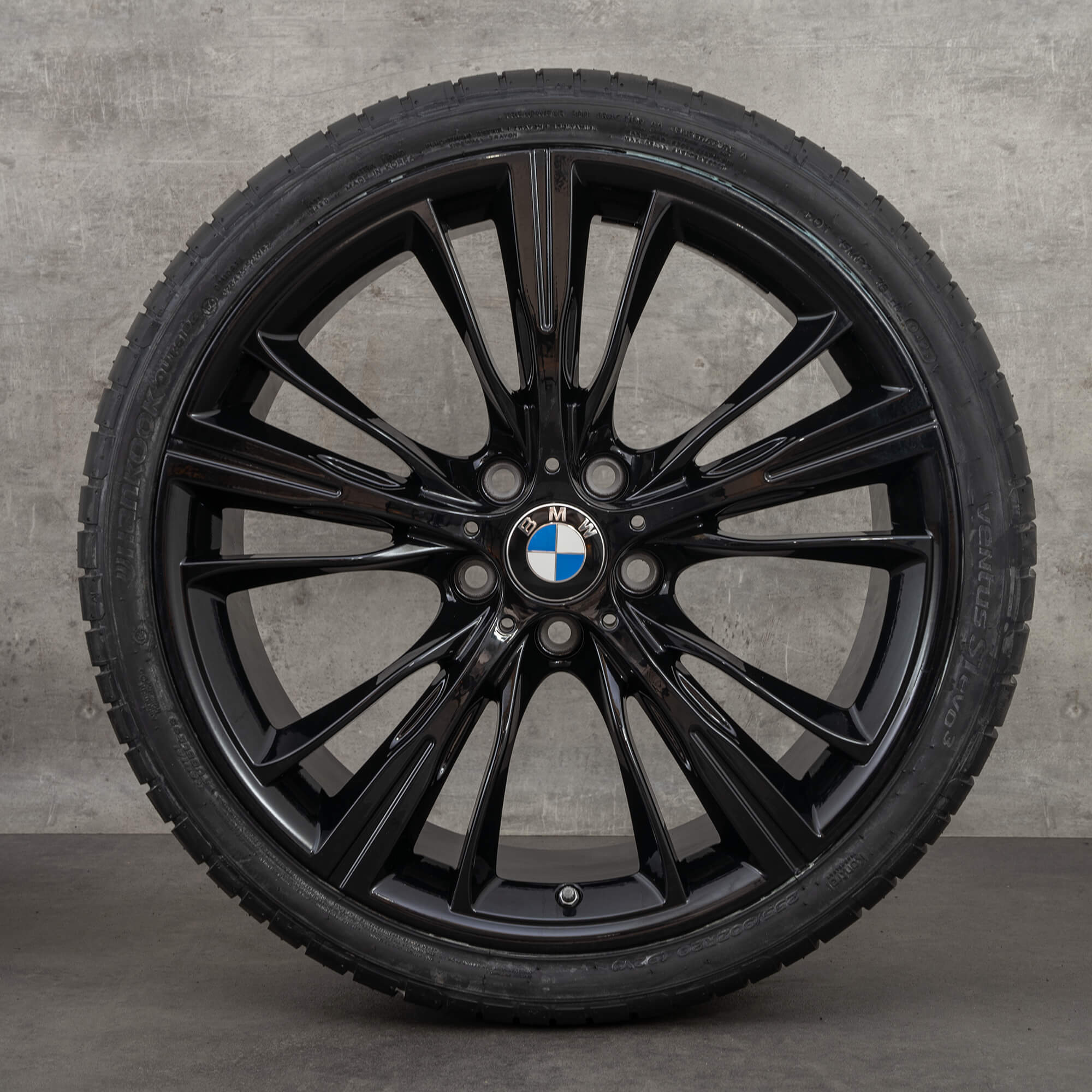 Oryginał BMW serii 3 4 koła 20 cali F30 F31 F32 F33 F36 Gran Coupe letnie stylizacja 660 6872158 6872159 czarny wysoki połysk