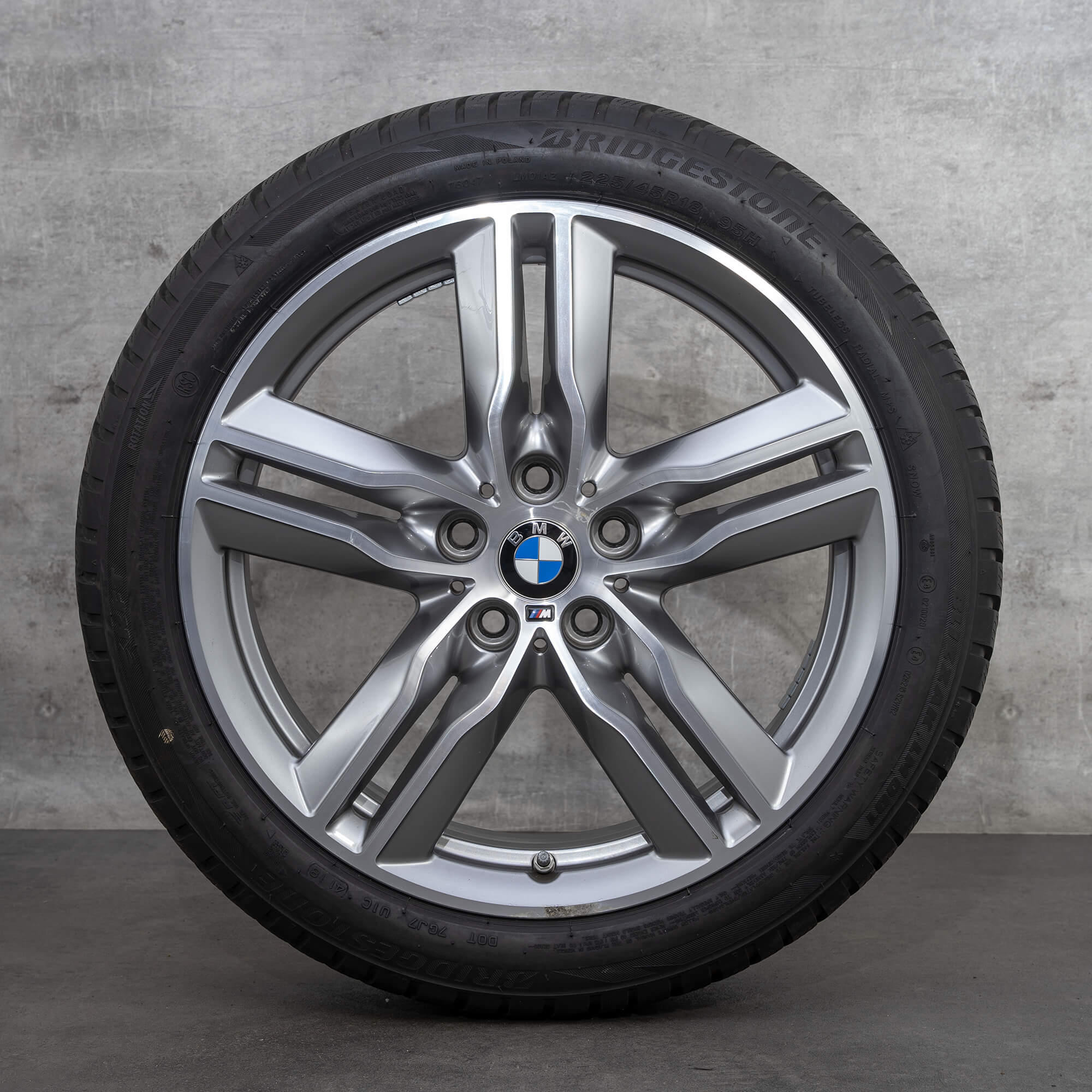 Jantes BMW 18 pouces X1 F48 X2 F39 M570 jantes alloy pneus hiver roues
