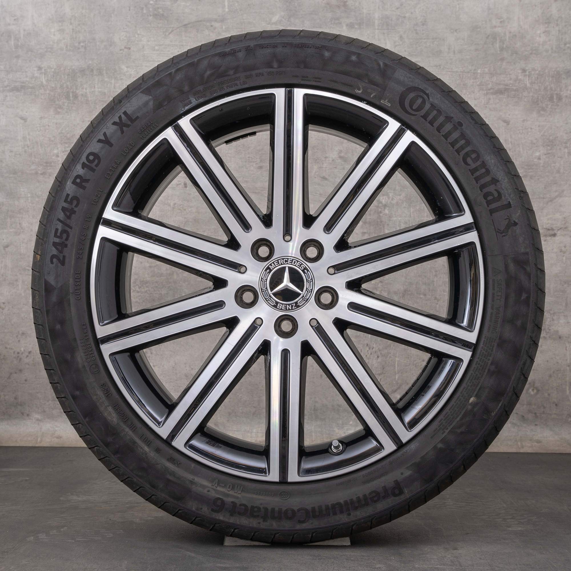 Oryginał Mercedes Benz Klasa V koła 19 cali W447 Vito Marco Polo letnie A4474015600 czarny Polerowane