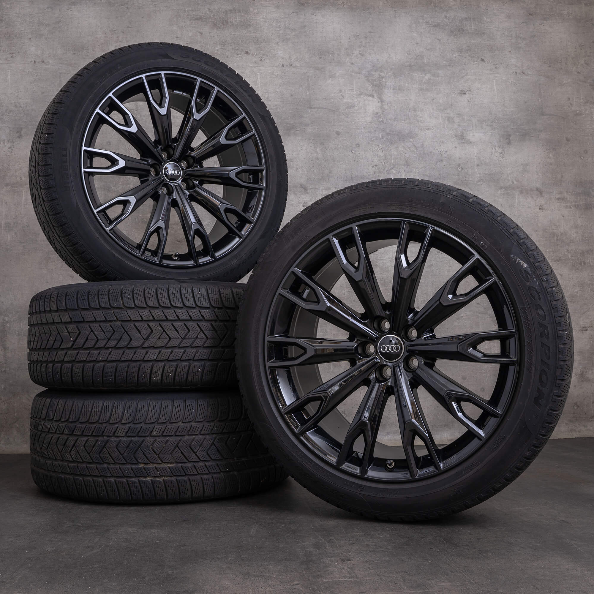 Original Audi Q7 SQ7 Winterräder 21 Zoll 4M Felgen 4M0601025CB schwarz glanz