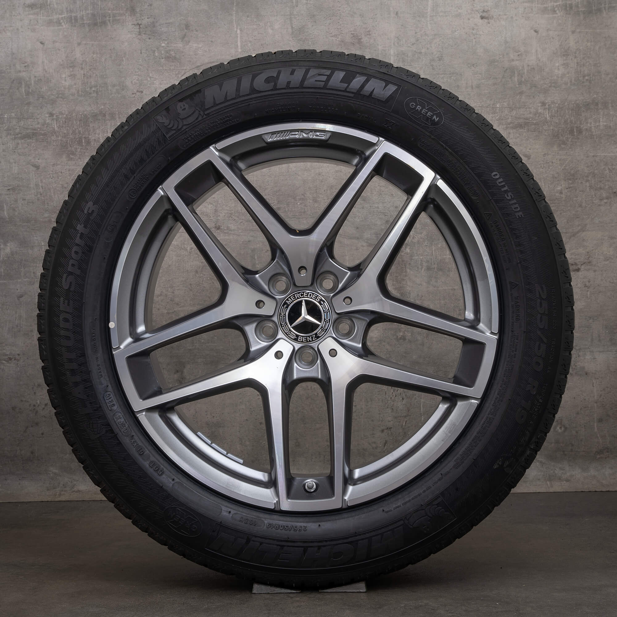Genuine Mercedes Benz GLC & 43 AMG cerchi 19 pollici C253 X253 SUV ruote estive A2534011800 A2534013100 himalaya grigio lucido tornito