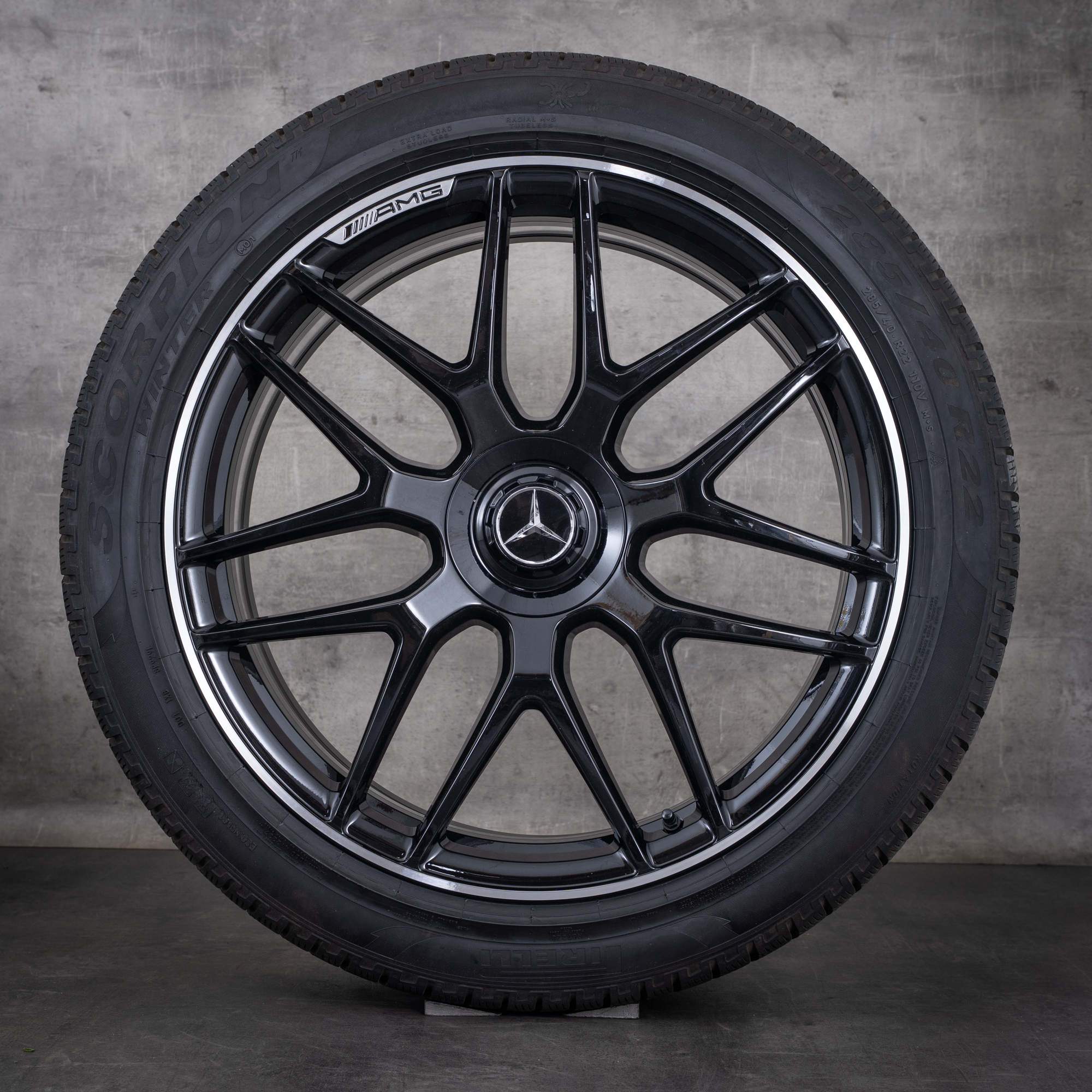 Oryginalne felgi Mercedes Benz GLE 53 63 AMG 22 cale X167 C167 koła letnie A1674014400 A1674014500 czarne Polerowane NOWE