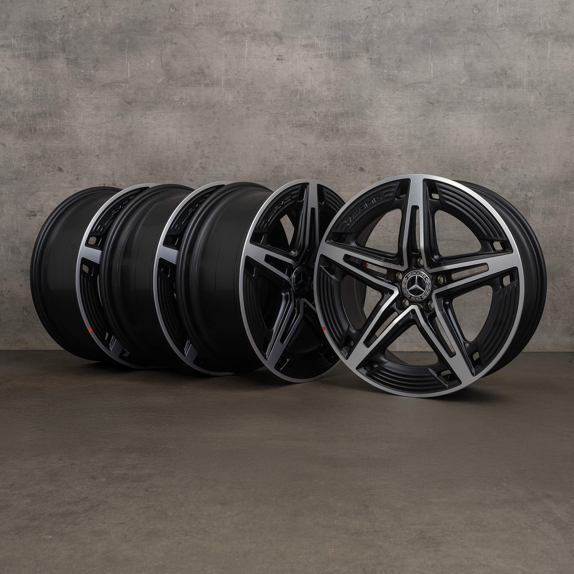 Originale Mercedes Benz A-Klasse A35 AMG fælge 19 tommer W177 V177 A1774014400 sort blank NYHED