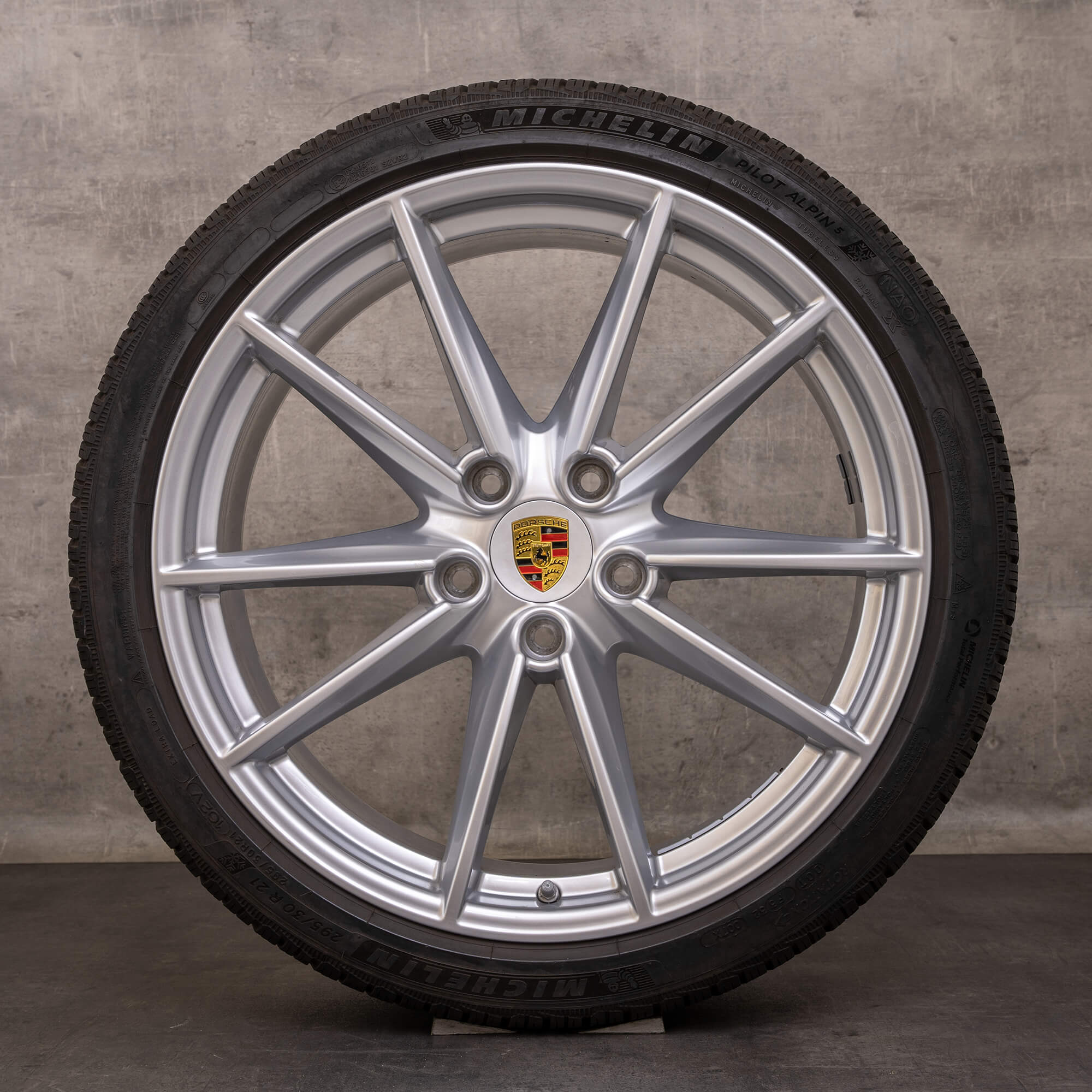 Alkuperäiset Porsche 911 talvirenkaat 20 21 tuuman 992 I vanteet 992601025C 992601025E hopea kiiltävä