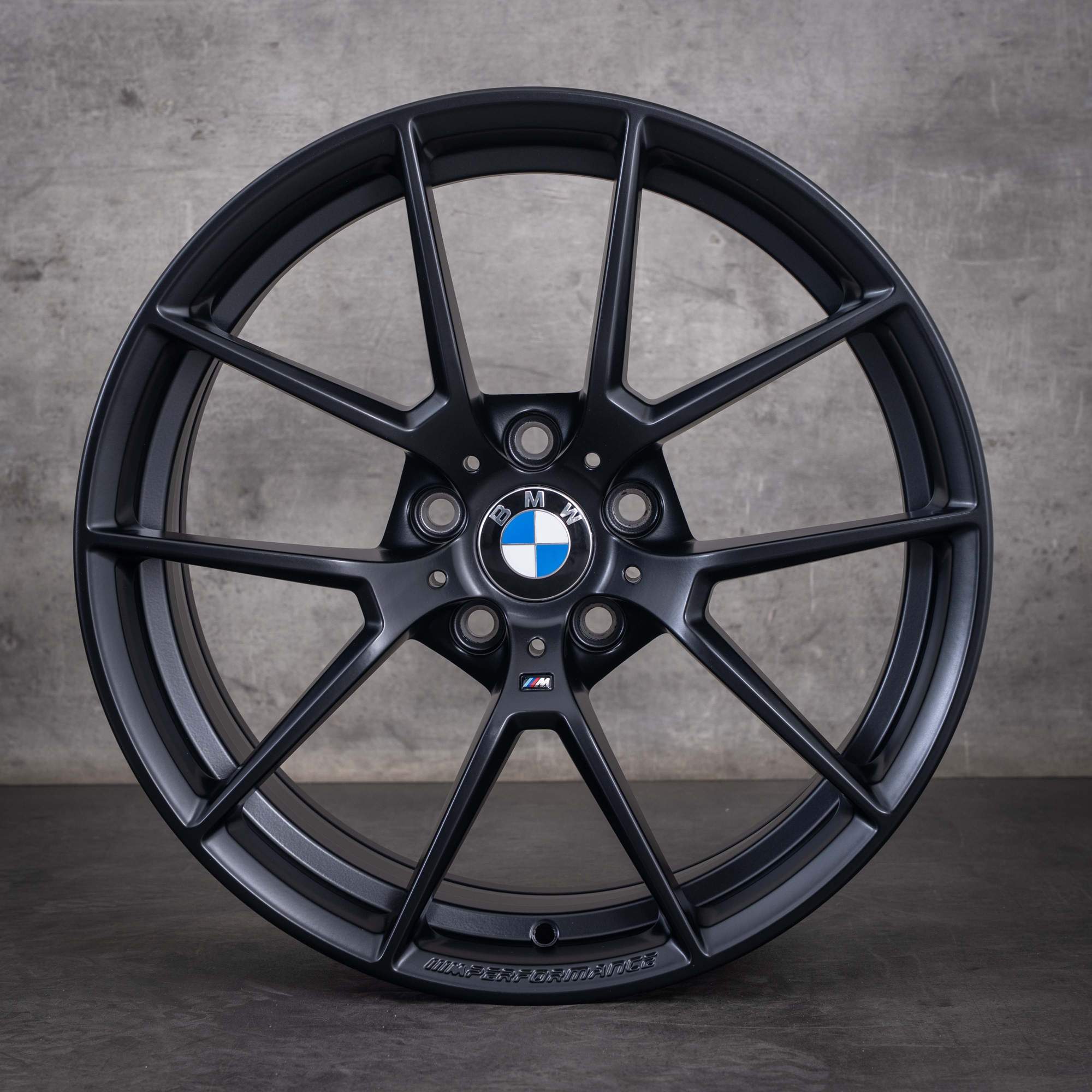 Jante originale BMW M2 M3 M4 de 19 inci F87 F80 F82 F83 Styling 763 M 8053421 8053422 negru mat