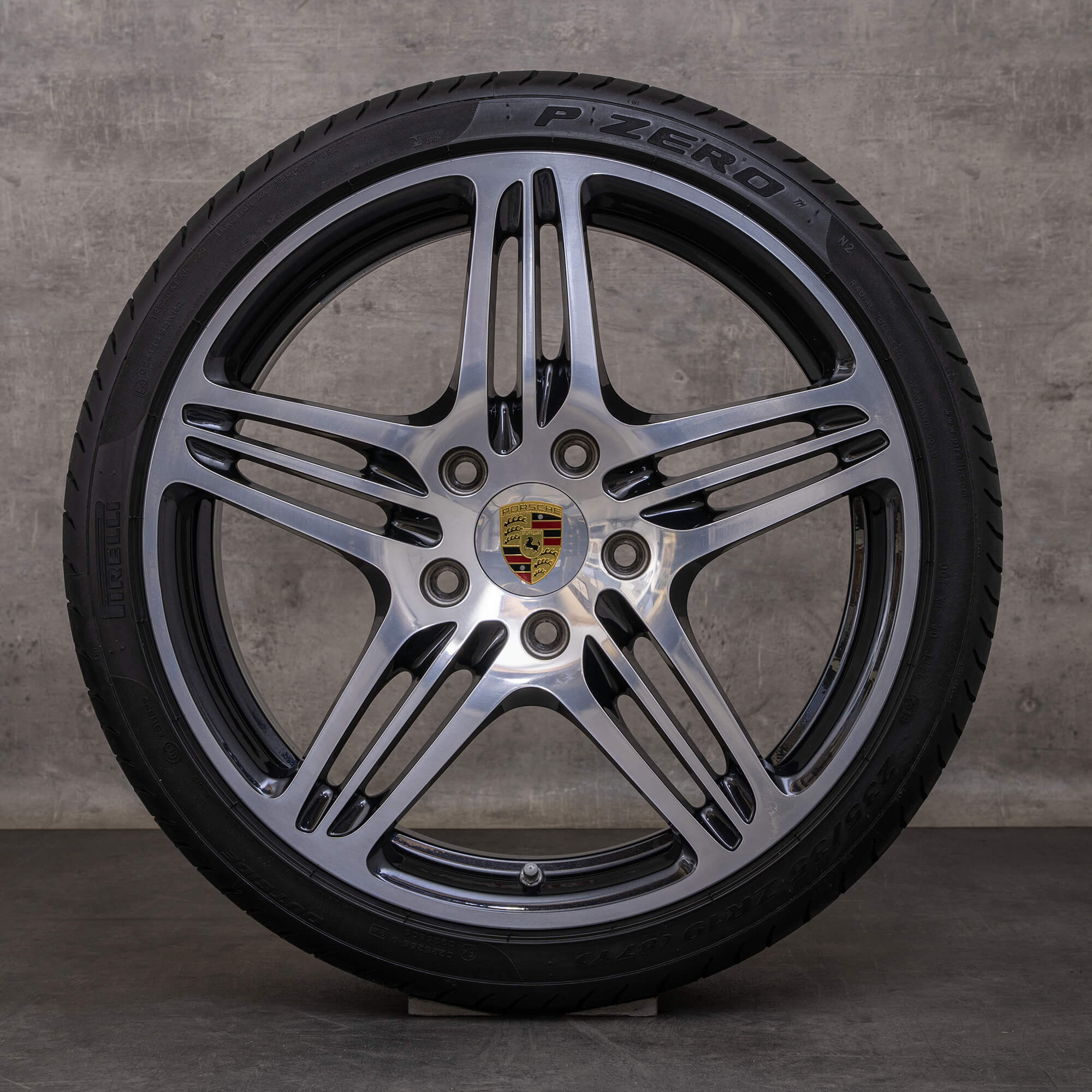 Original Porsche 911 Felgen 19 Zoll 997 Carrera 4 & 4S Sommerräder 99736215602 99736216202 schwarz glanzgedreht