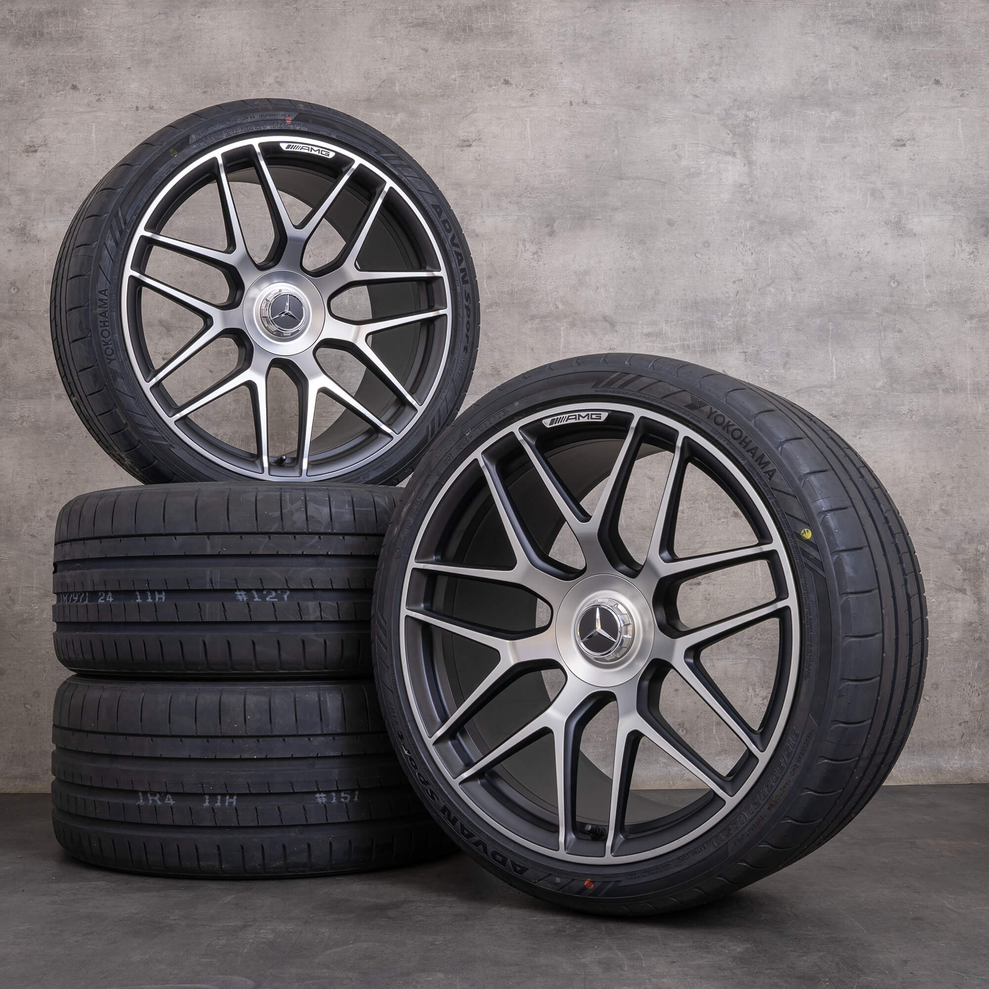 Orijinal Mercedes Benz CLS 63 AMG kış jant lastik 19 inç C218 X218 jantlar A2184011700 A2184011800 siyah mat parlak tornalanmış