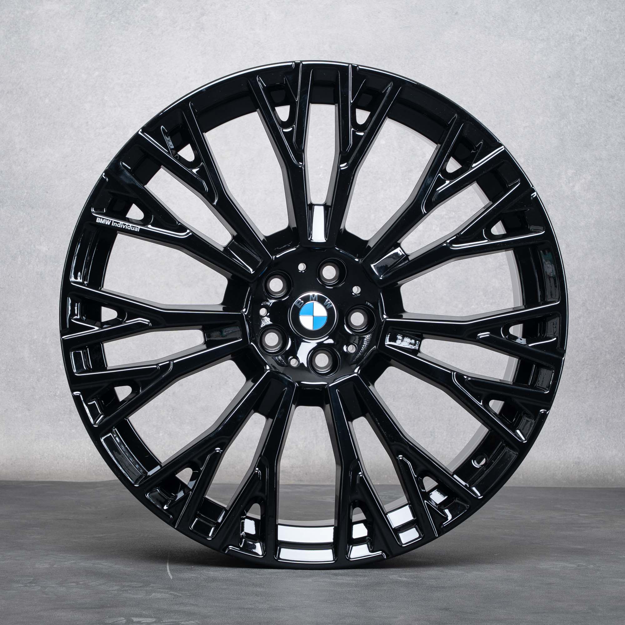 Oryginał BMW X5 X6 Felgi 22 cale G05 G06 Stylizacja 745i 6883763 6883764 czarny błyszczący