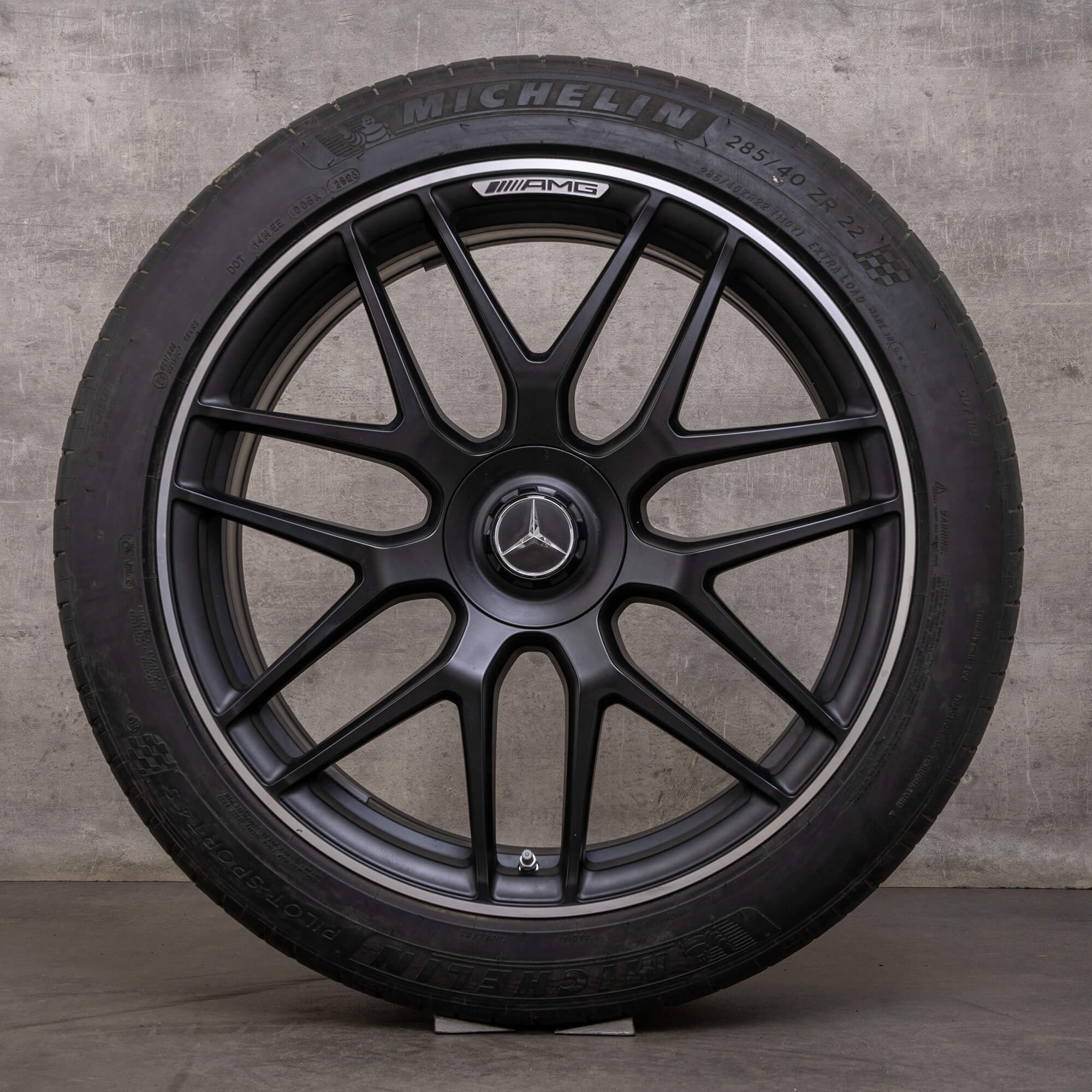 Llantas originales Mercedes Benz GLE 53 63 AMG de 22 pulgadas X167 C167 Hybrid llantas verano A1674015601 A1674015701 llanta negra torneada brillante