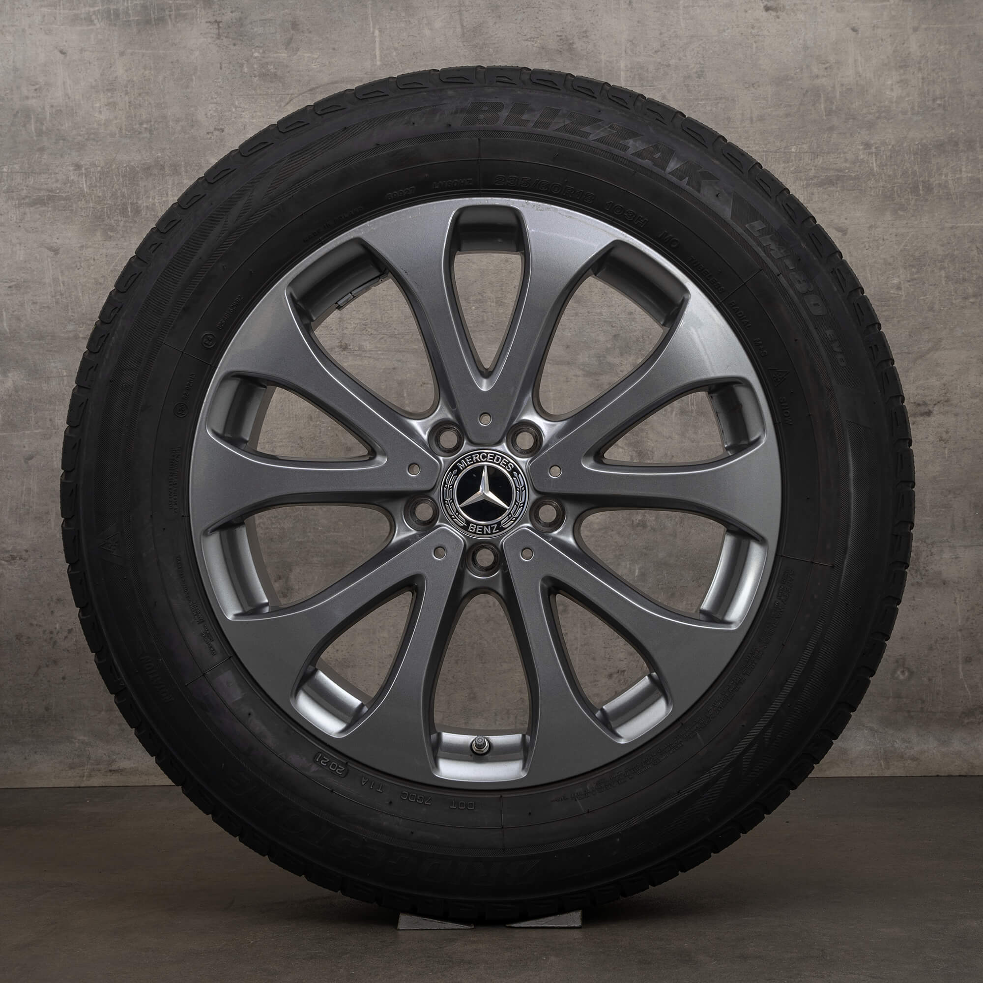 Originale Mercedes Benz GLC vinterhjul 18 tommer X253 C253 felger A2534011500 himalaya grå