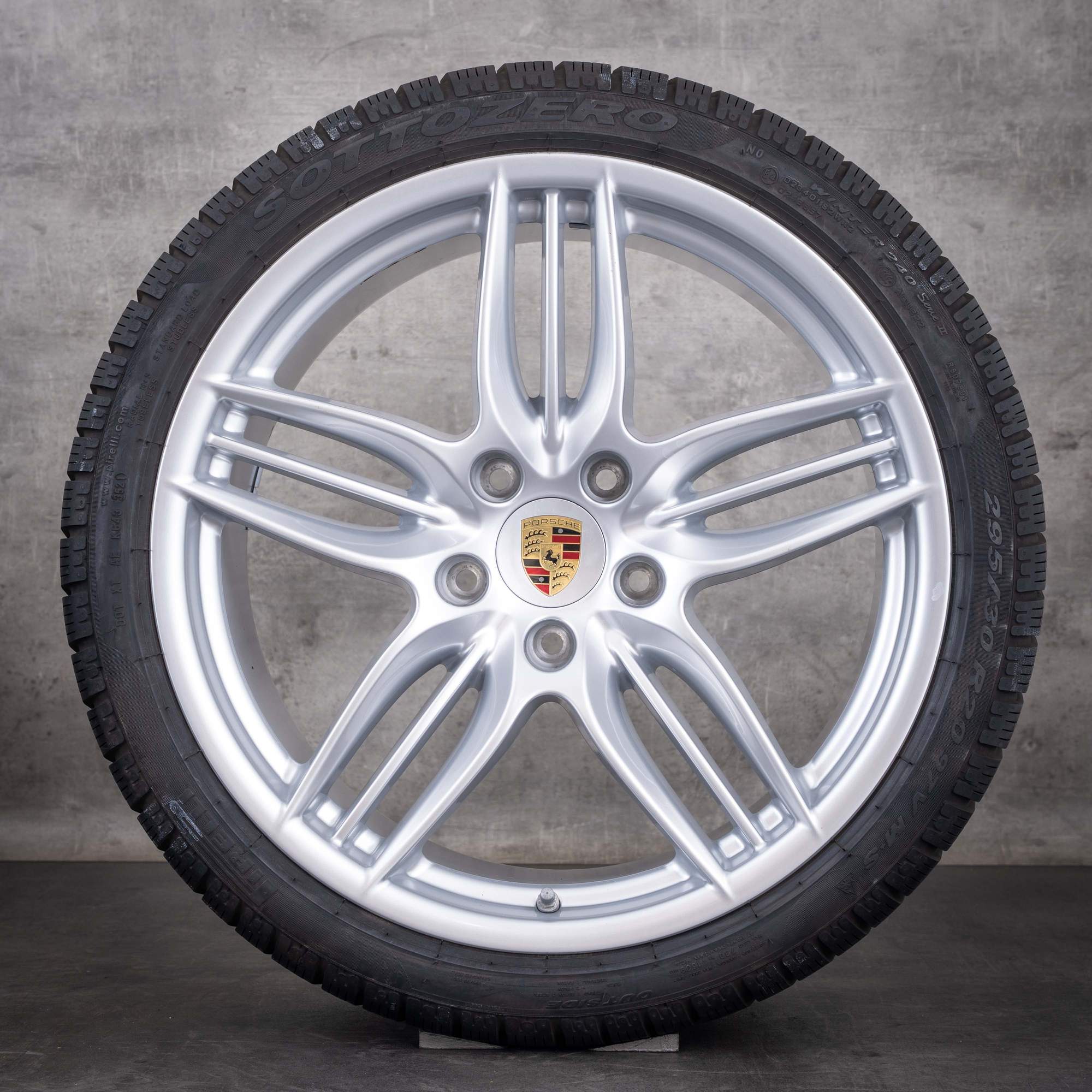 Jante originale Porsche 991 I anvelope de iarnă 20 inch C2 C4 coduri 99136216132 99136216633 design sport argintiu lucios
