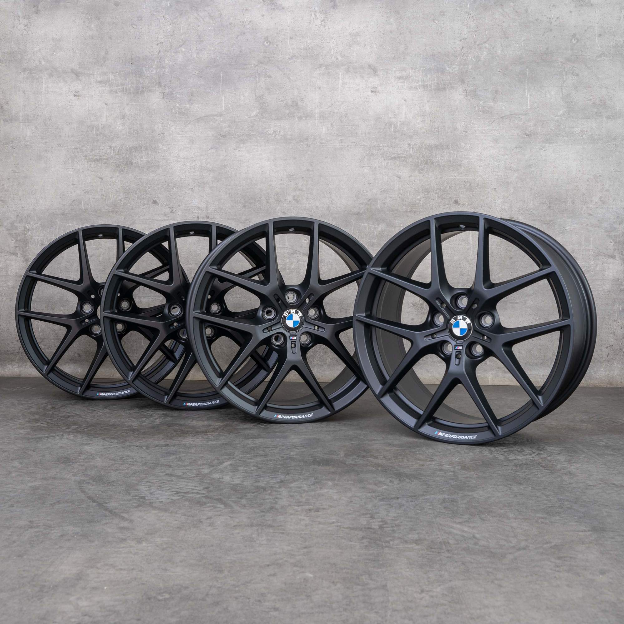 Original BMW 1er 2er Felgen 18 Zoll F40 F44 Gran Coupe Styling 554 M 8092354 schwarz matt