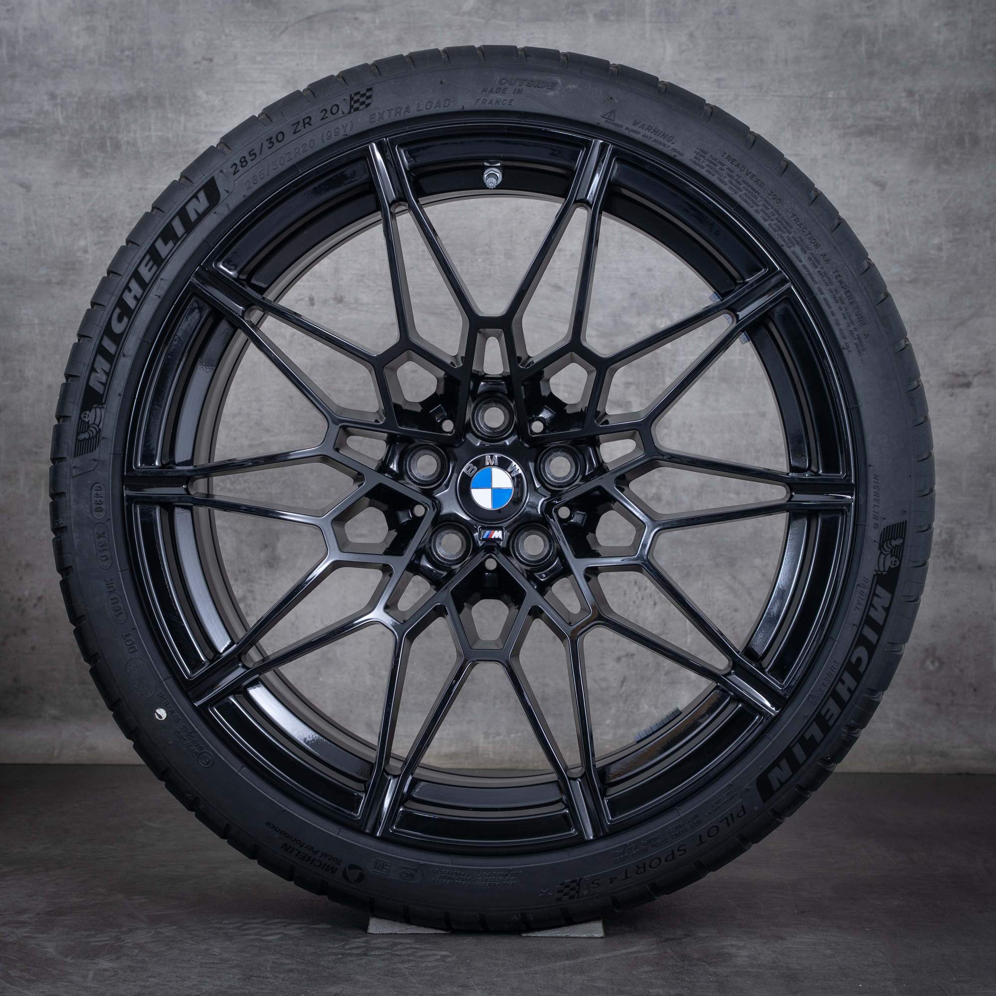Oryginalne felgi BMW M2 M3 M4 19 20 cali G87 G80 G81 G82 G83 koła letnie stylizacja 826 M 8093838 8093839 czarny błyszczący