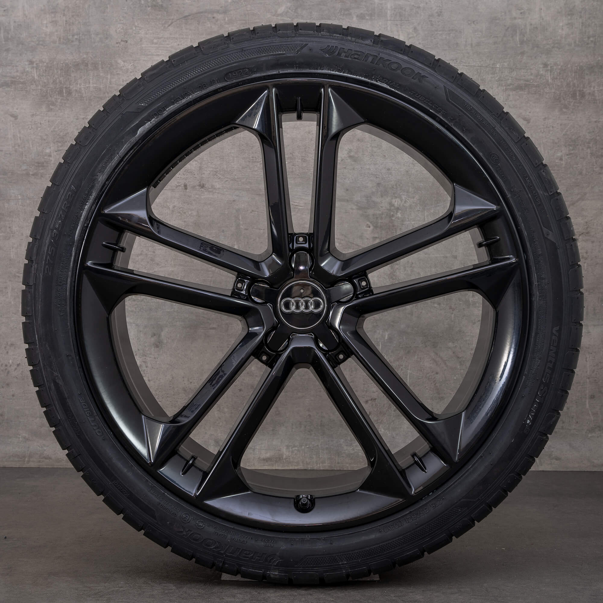 Originale Audi A8 S8-fælge 21 tommer 4H D4 Sommerhjul 4H0601025P Trias sort