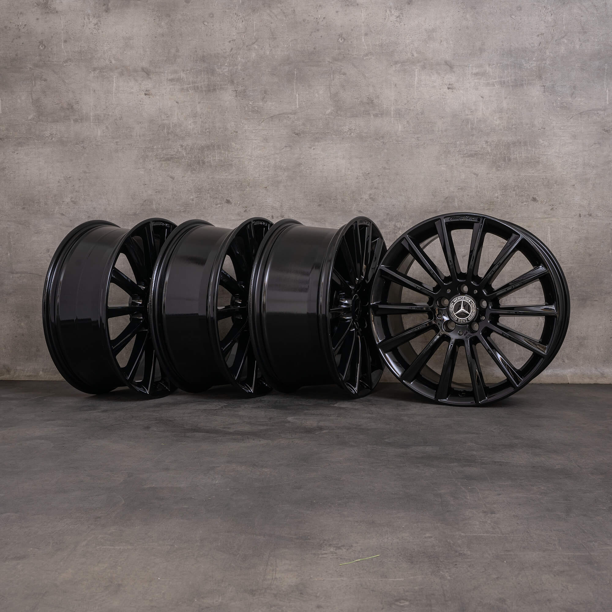 Jantes Mercedes Benz Classe C AMG de 19 polegadas W205 S205 C205 A205 A2054011300 A2054011400 preto brilhante