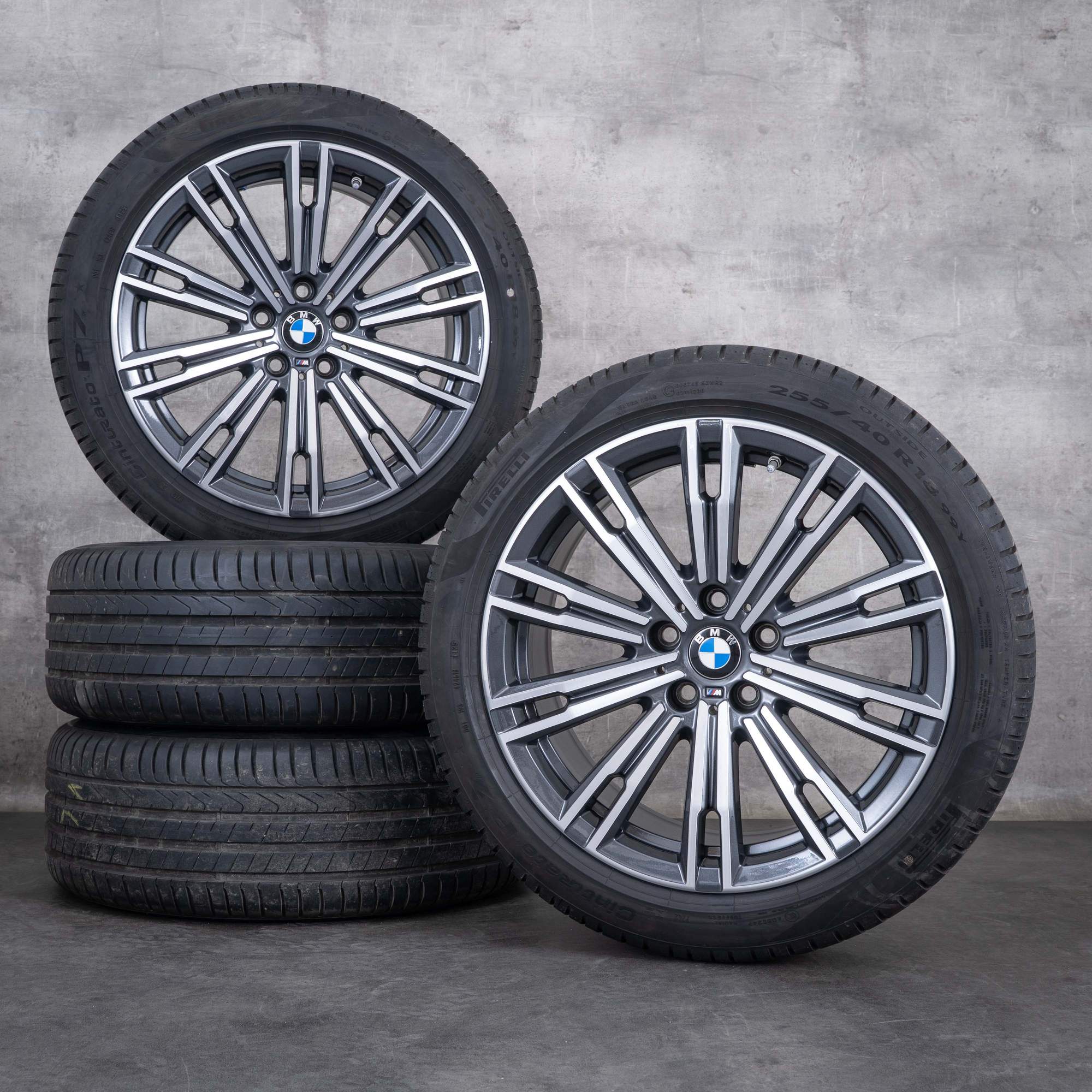 Original BMW Serie 2 3 4 llantas 18 pulgadas G42 G20 G21 G22 G23 ruedas de verano 790 M 8089890 8089891 órbita gris pulido