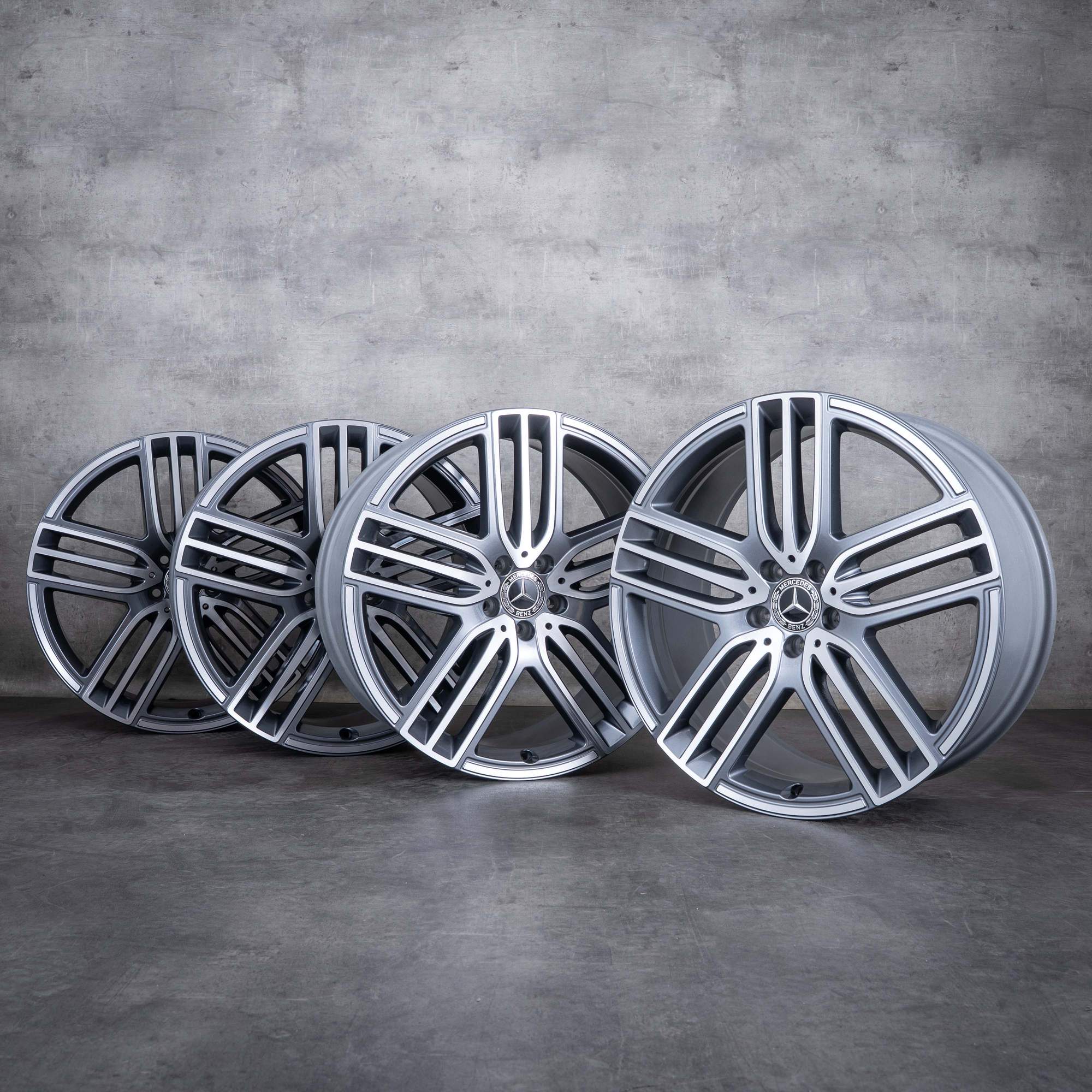 Alkuperäiset Mercedes Benz GLS vanteet 21 tuuman X167 A1674015100 A1674015300 himalaya harmaa kiillotettu