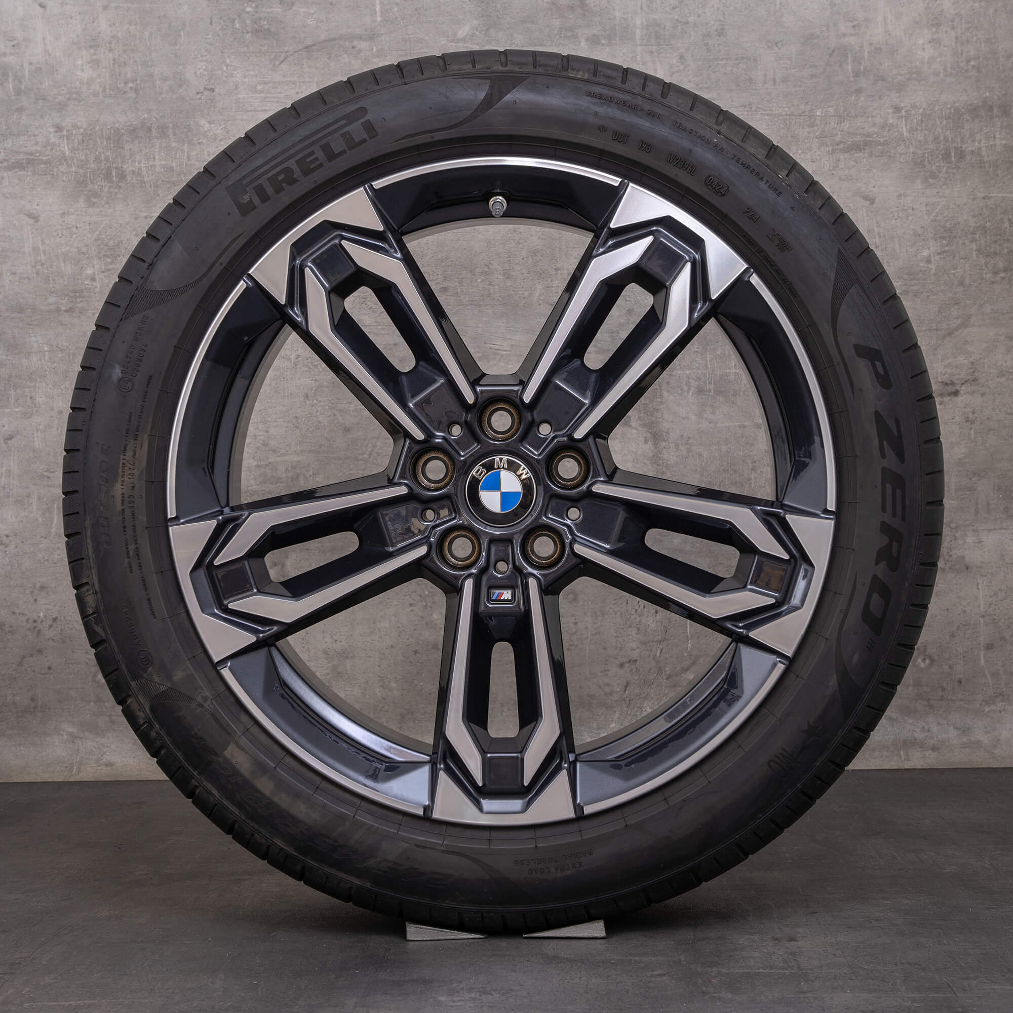 Original BMW X1 iX1 X2 Felgen 19 Zoll U10 U11 Sommerräder Styling 871 M 6898051 midnight grey glanzgedreht