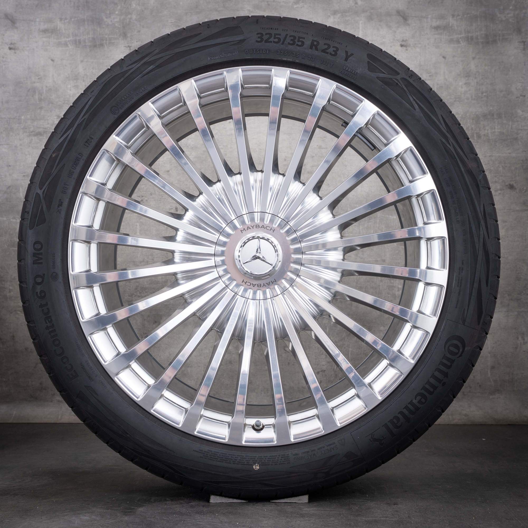 Jantes originais MAYBACH GLS 600 de 23 polegadas X167 pneus de verão A1674011600 A1674011700 cromados