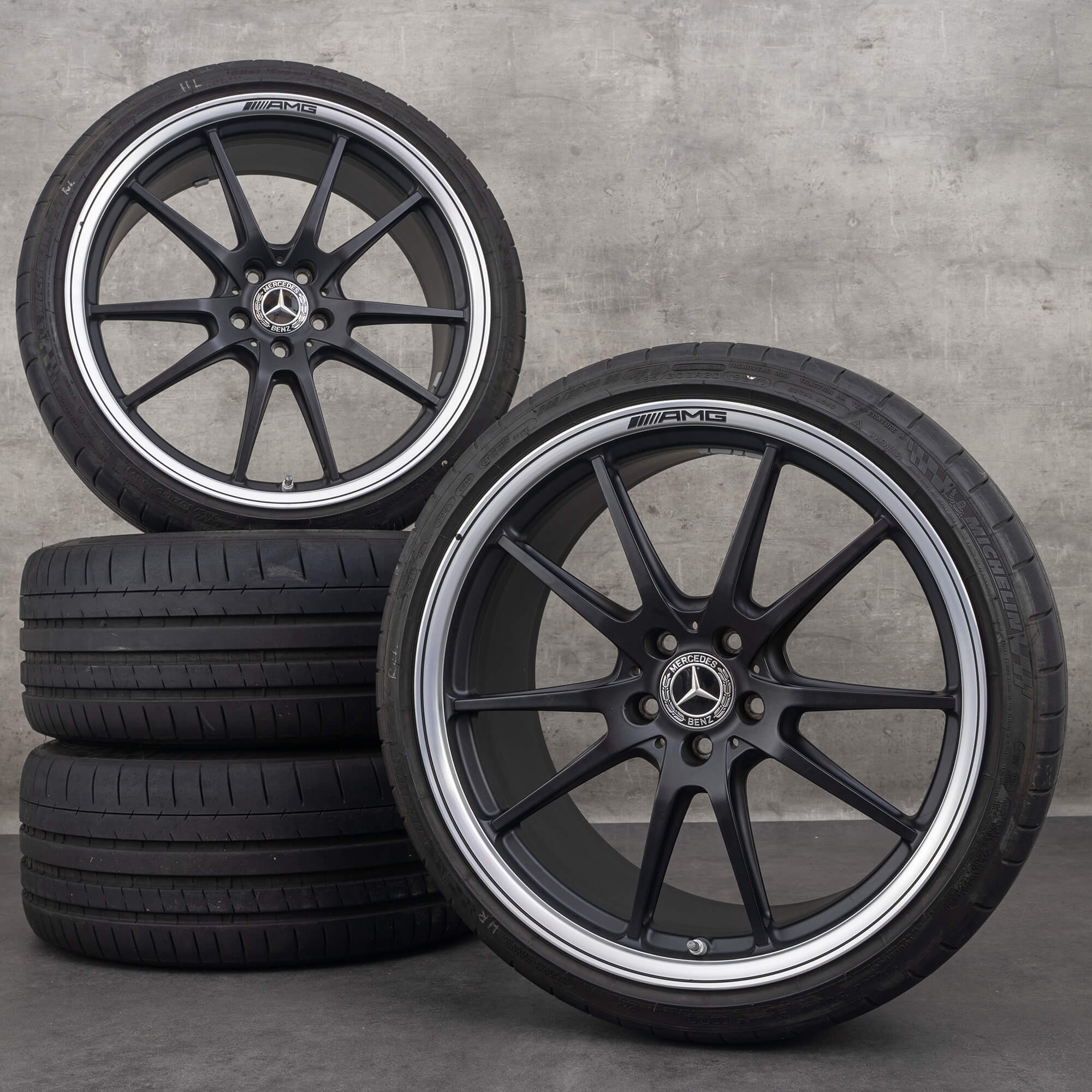 Genuine C-Class C63 & S AMG wheels 19 20 inch C205 A205 summer A2054017400 A2054017500 black matt high-sheen finish
