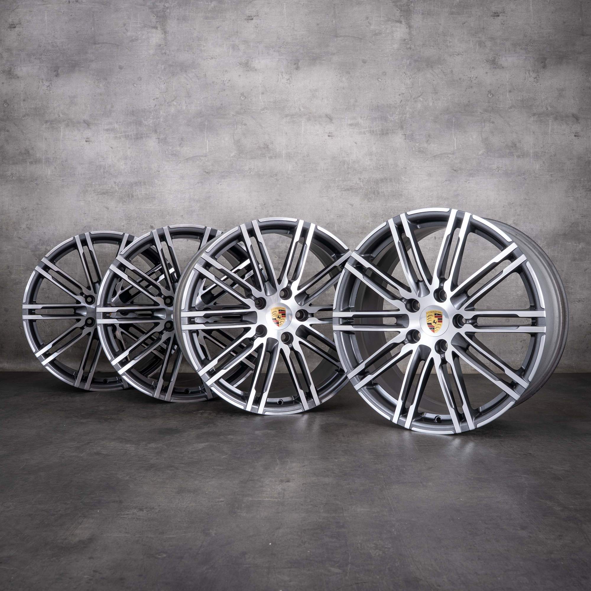 Originální disky Porsche Panamera 20 palců 970 G1 97036217807 97036219202 titanové diamond cut