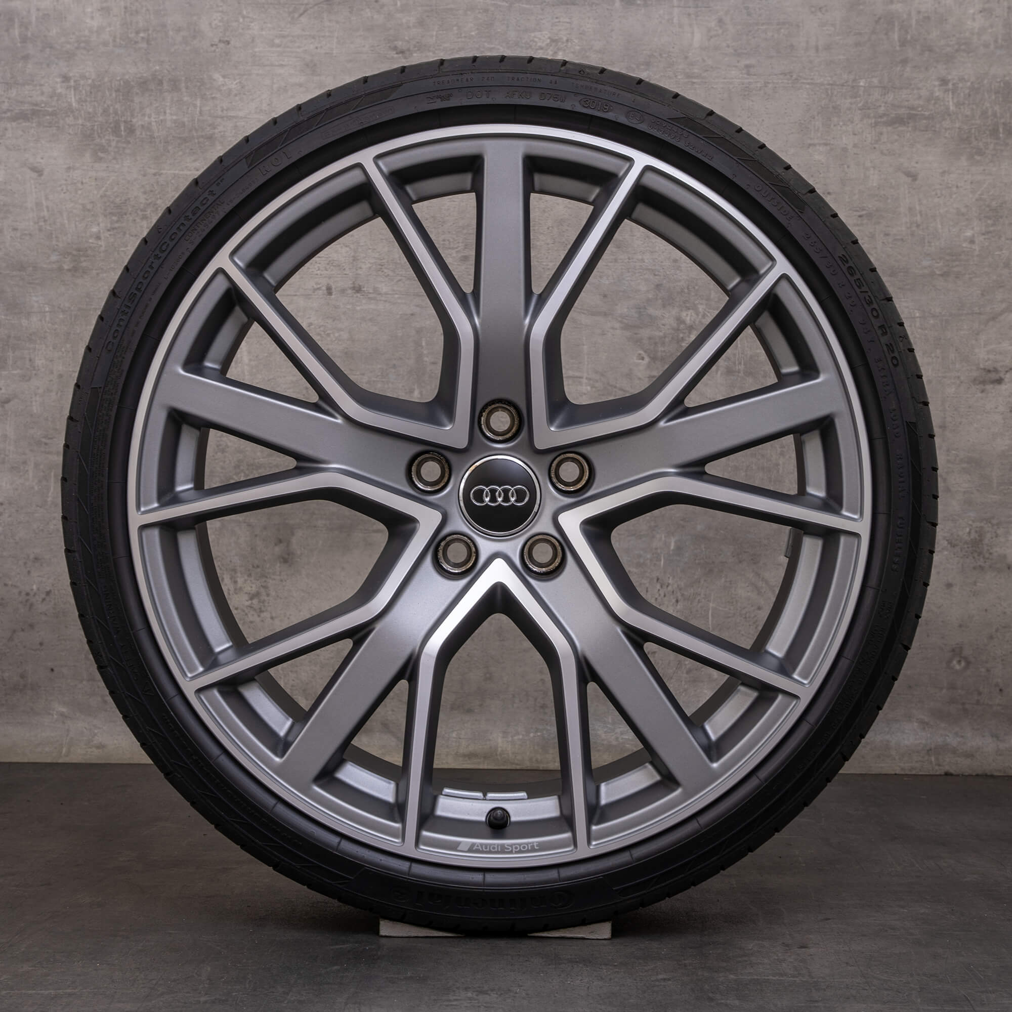 Original Audi A5 S5 Felgen 20 Zoll F5 8W B9 Sommerräder 8W0601025EG anthrazit matt glanzgedreht