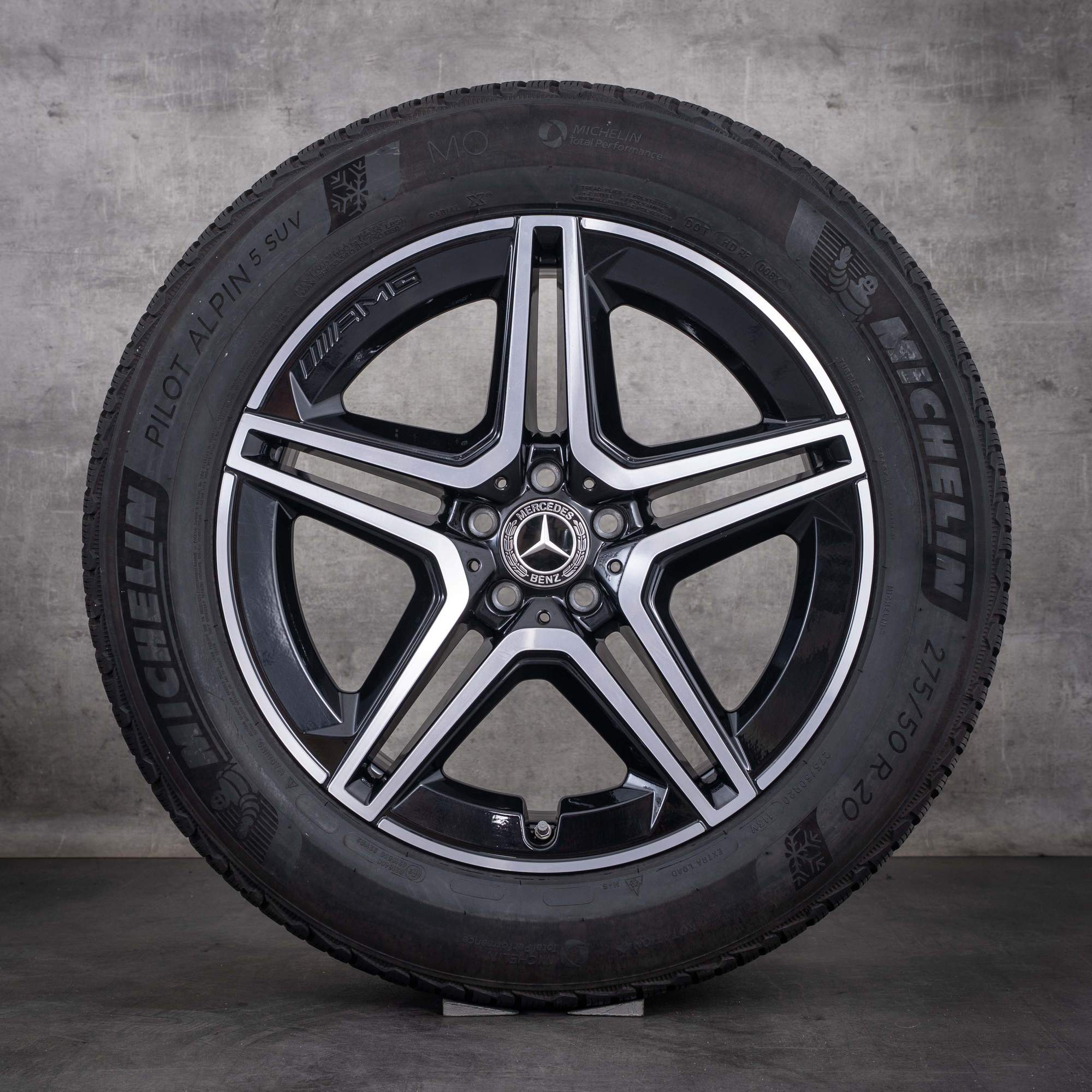 Oryginalne koła zimowe do Mercedes-Benz GLE & 53 AMG 20 cali felgi X167 C167 A1674013200 A1674013300 czarne w stylu diamond cut
