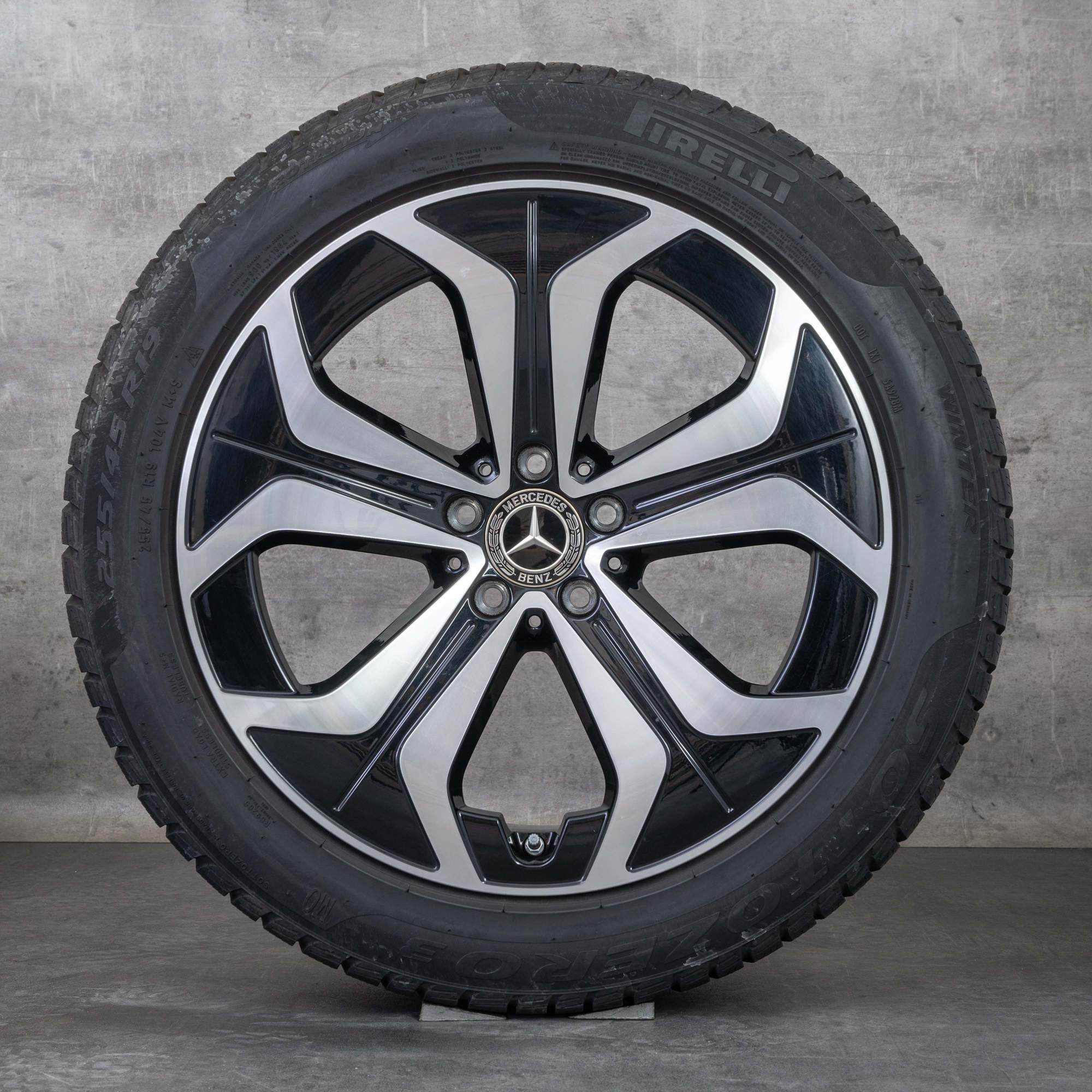 Oryginalał Mercedes Benz Klasa E koła zimowe 19 cali X214 felgi A2144014000 czarne Polerowane NOWOŚĆ
