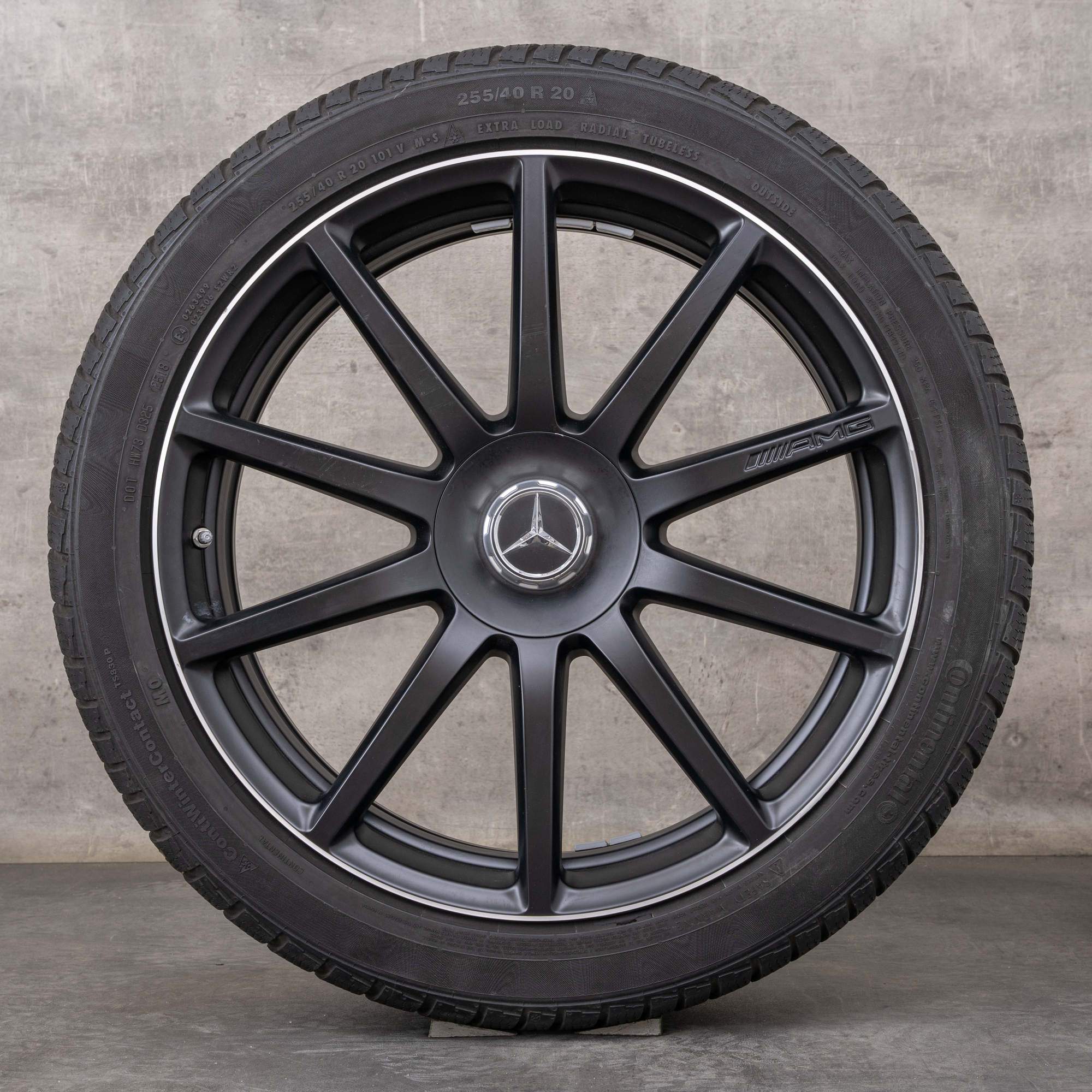 Oem Mercedes Benz Classe S S63 S65 AMG Jantes 20 pouces W222 C217 A217 été A2224010600 A2224010700 noir mat poli