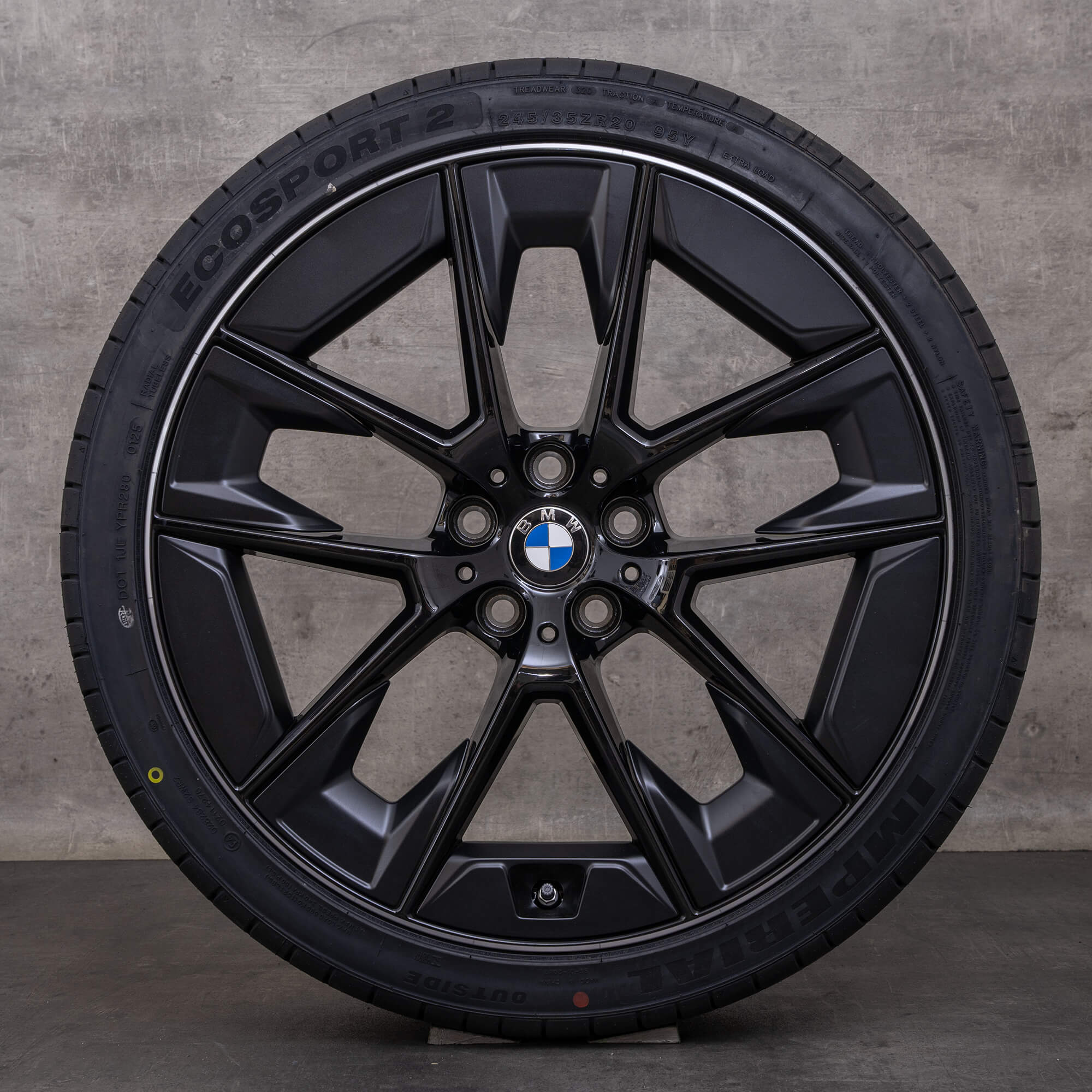 Oryginalne felgi BMW serii 5 20 cali G30 G31 letnie koła stylizacja 1001 M Sport Edition 6895212 6895213 czarne polerowane