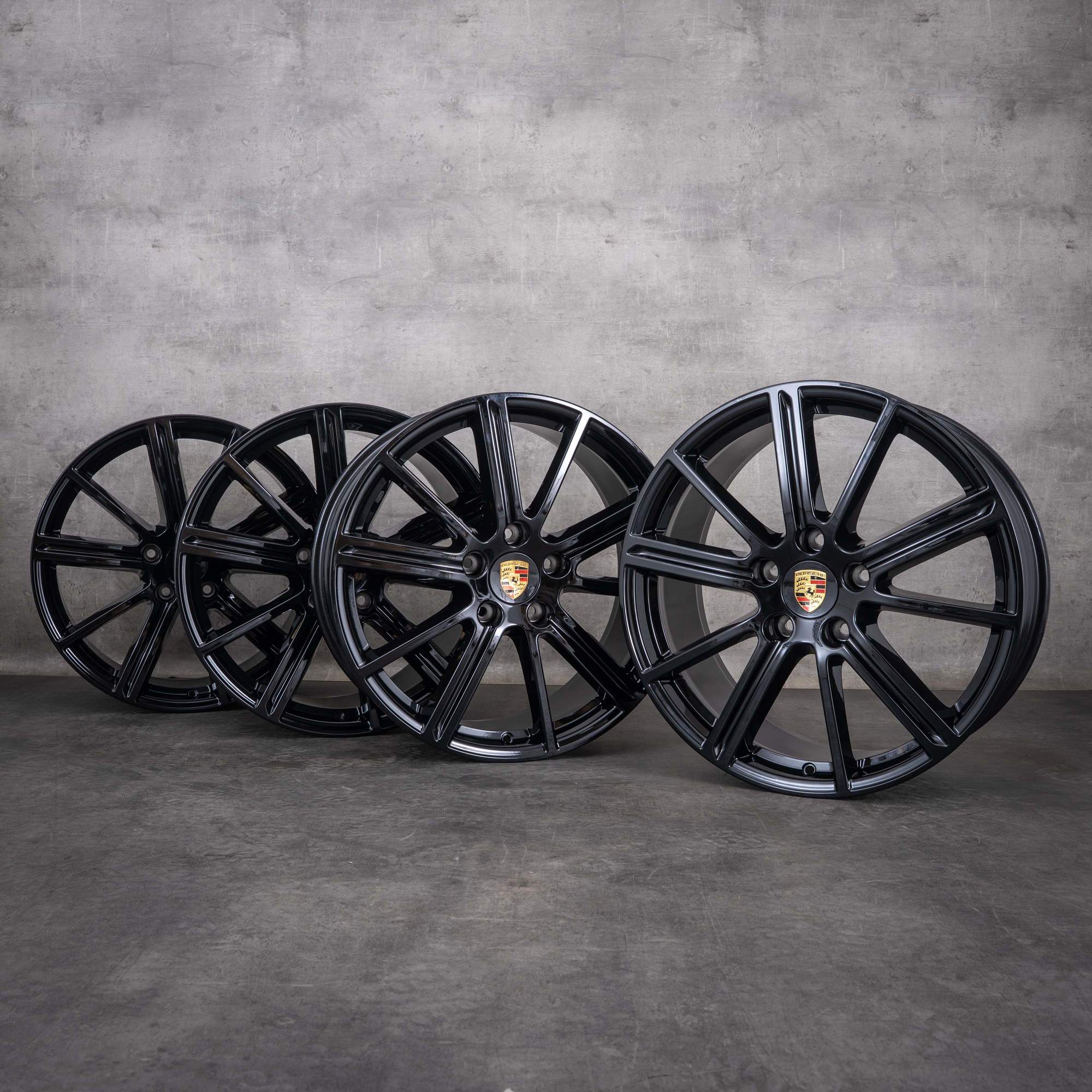 Alkuperäiset Porsche Panamera 976 vanteet 20 tuuman G3 976601025F 976601025G musta kiiltävä