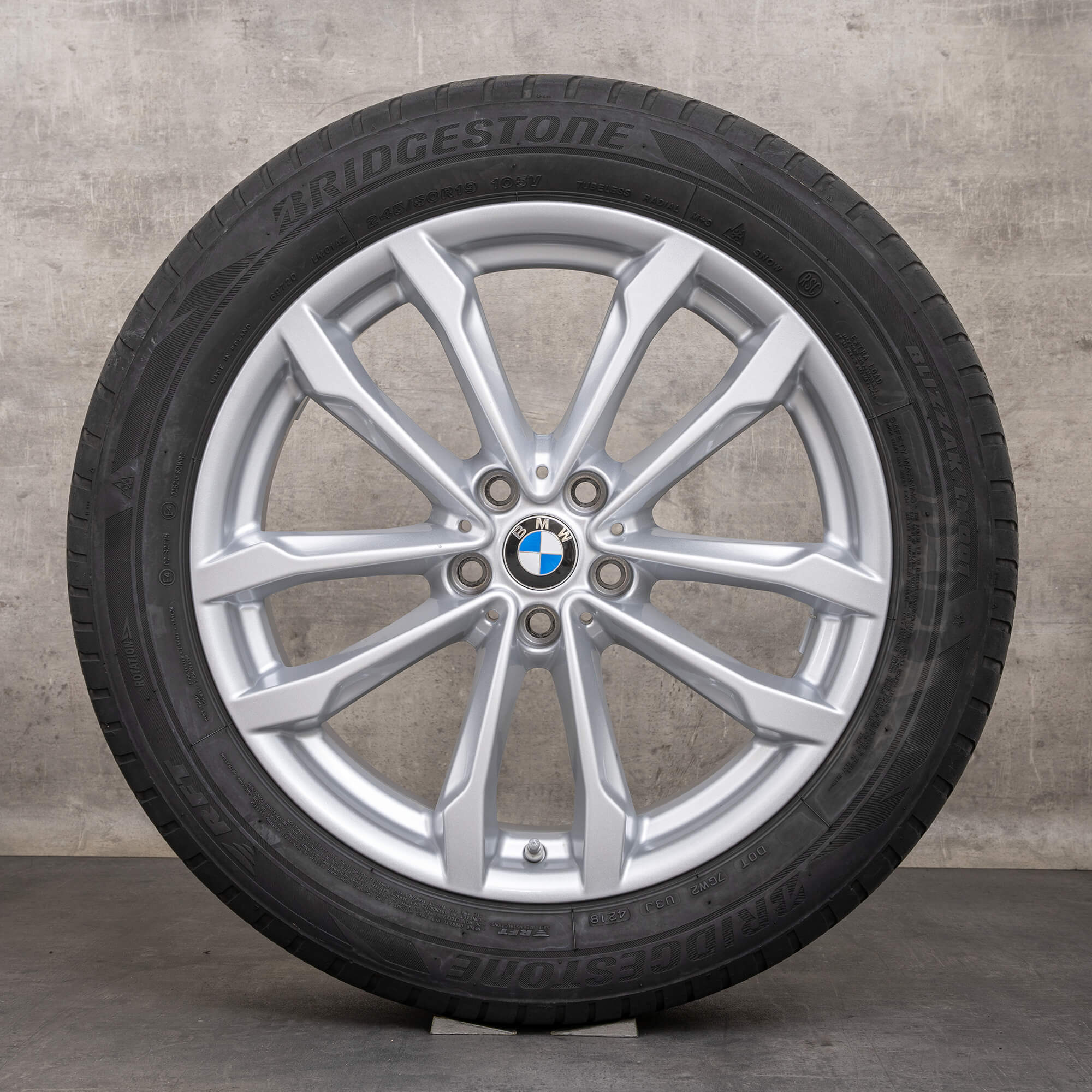 OEM BMW X3 X4 winter wheels 19 inch G01 G02 rims styling 691 6877325 silver