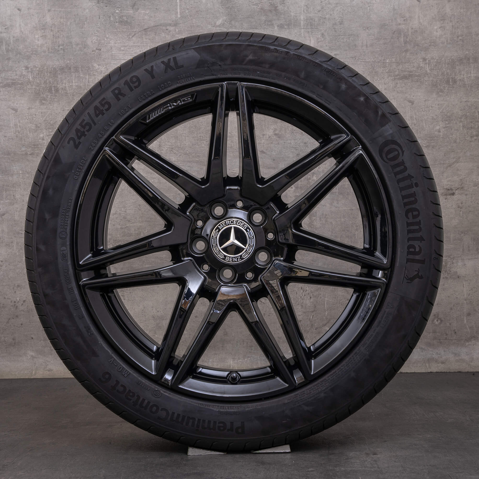 OEM Mercedes Benz V-Class AMG rims 19 inch W447 Vito summer wheels A4474015100 black glossy