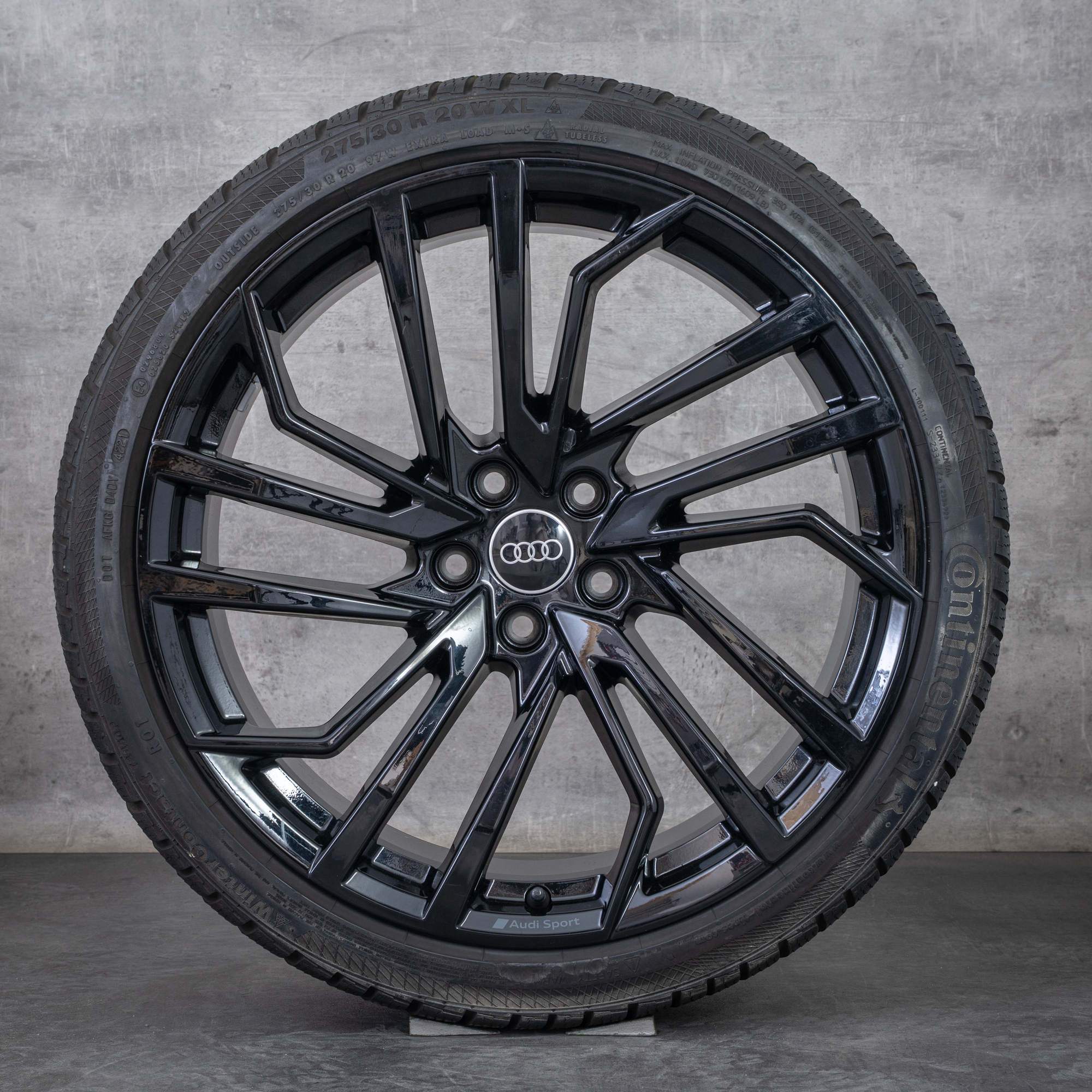 Originale Audi RS4 RS5 vinterhjul 20 tommer B9 8W F5 felger 8W0601025FT svart blank