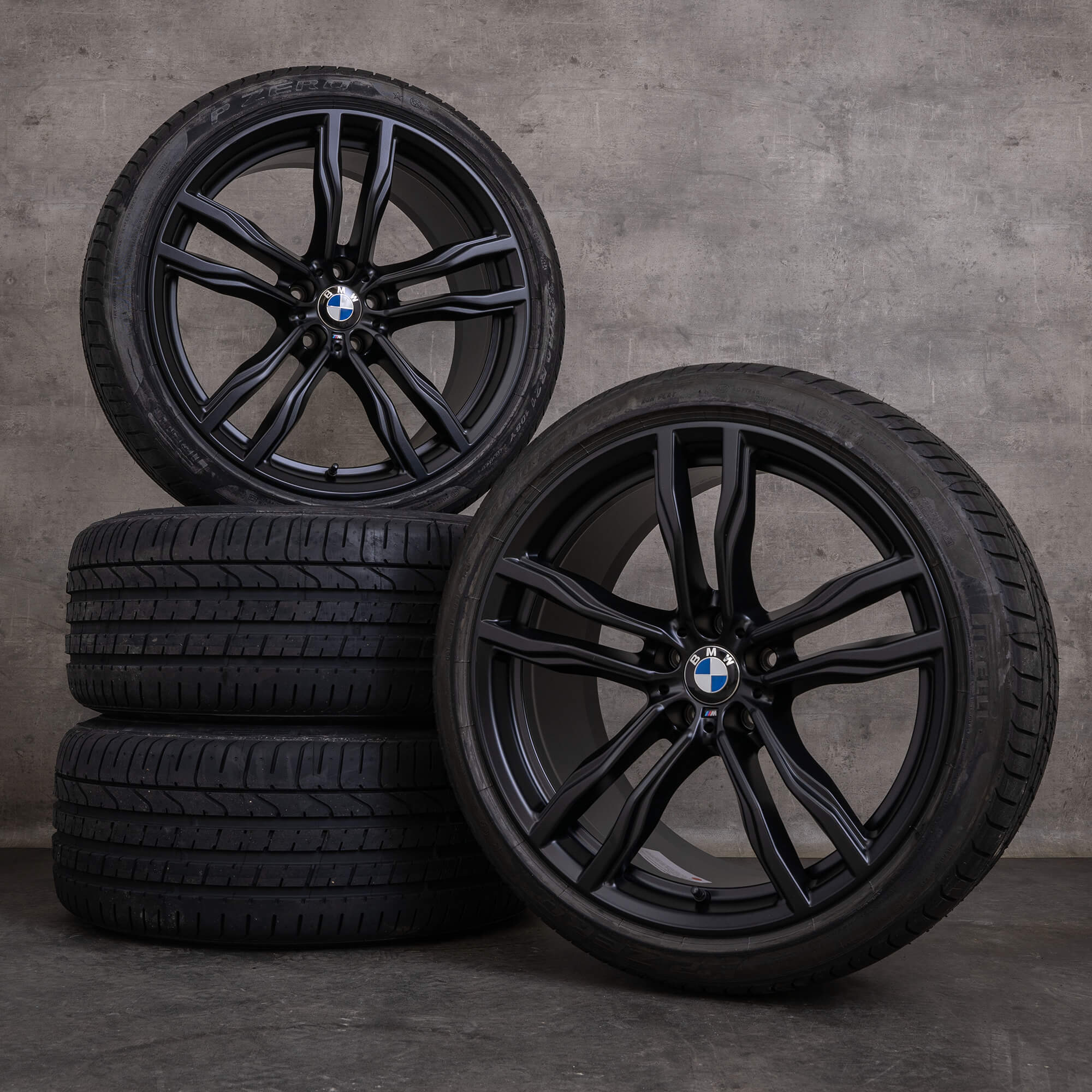 OEM BMW X5M X6M Rims 21 inch F85 F86 Summer wheels Styling 612 M 2284652 2284653 black matt