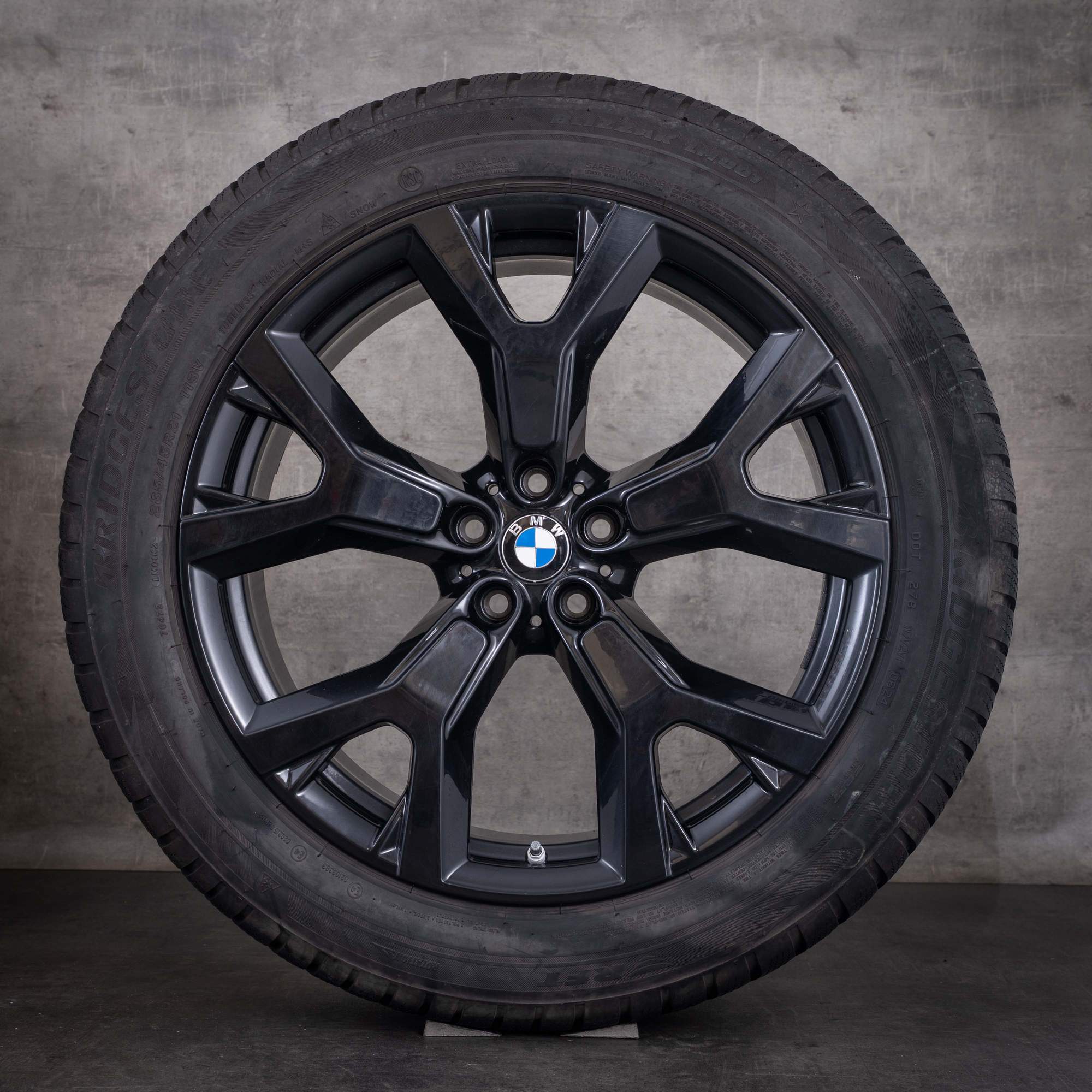 Roues hiver d'origine BMW X7 21 pouces G07 Felgen Styling 752 6885461 noir jais uni - roue 3 sur 4