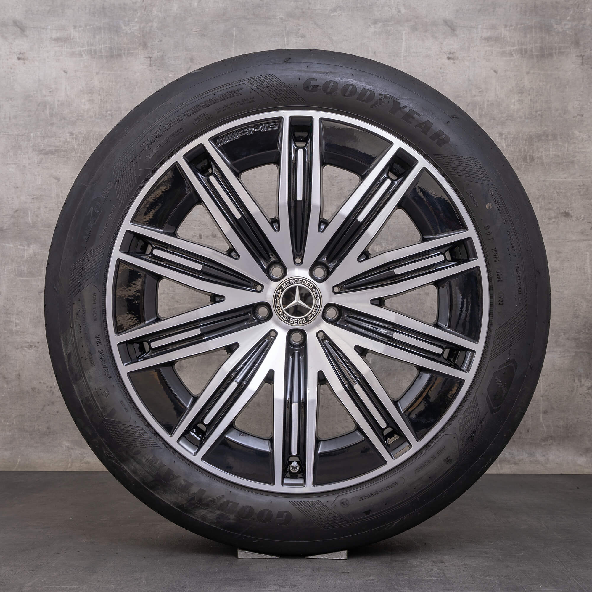 Original Mercedes Benz EQS AMG Felgen 21 Zoll X296 Sommerräder A2964011600 schwarz glanzgedreht