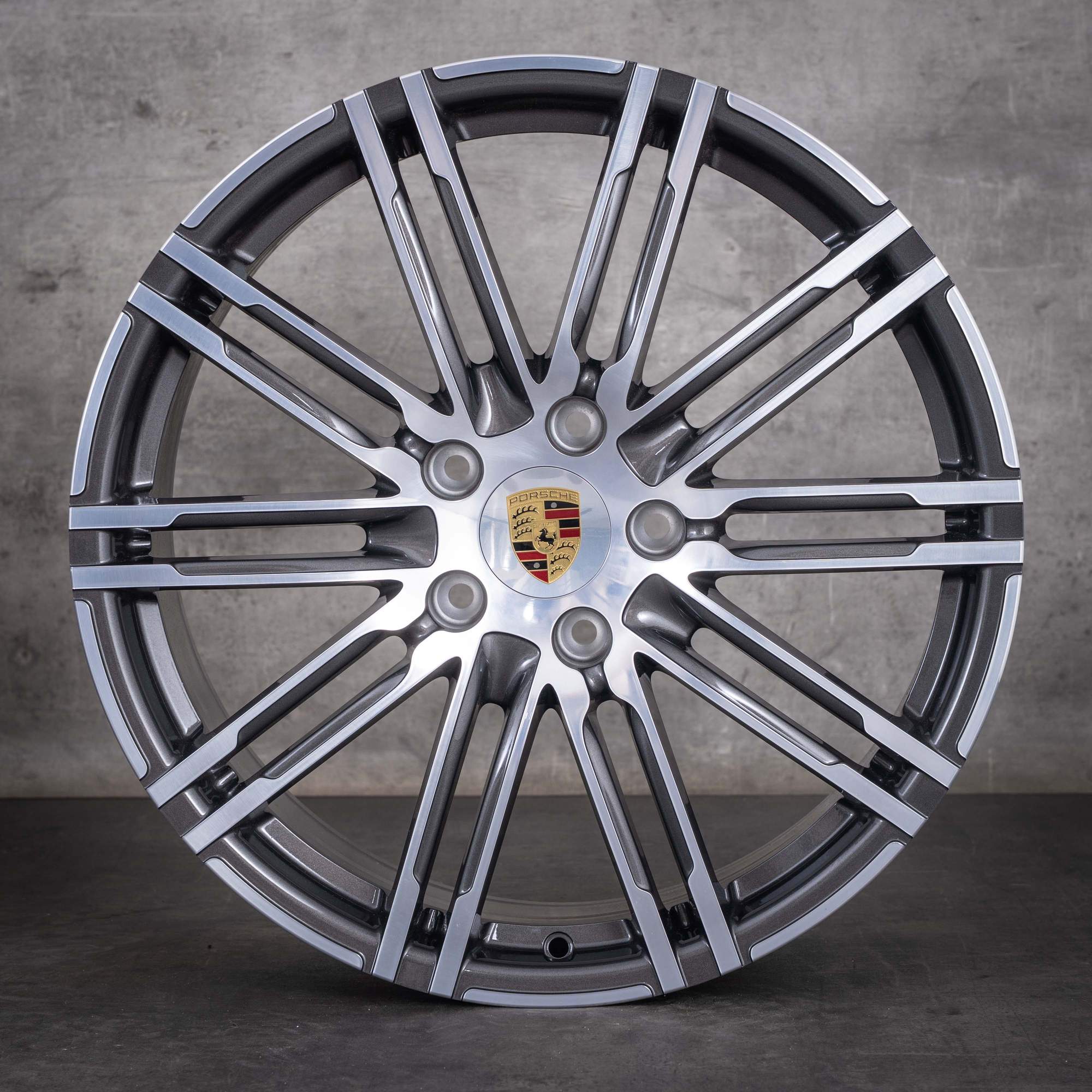 Originale Porsche 992 I II-fælge 20 tommer Turbo S 99136216106 99136216609 Turbo III titan foran diamond cut NY
