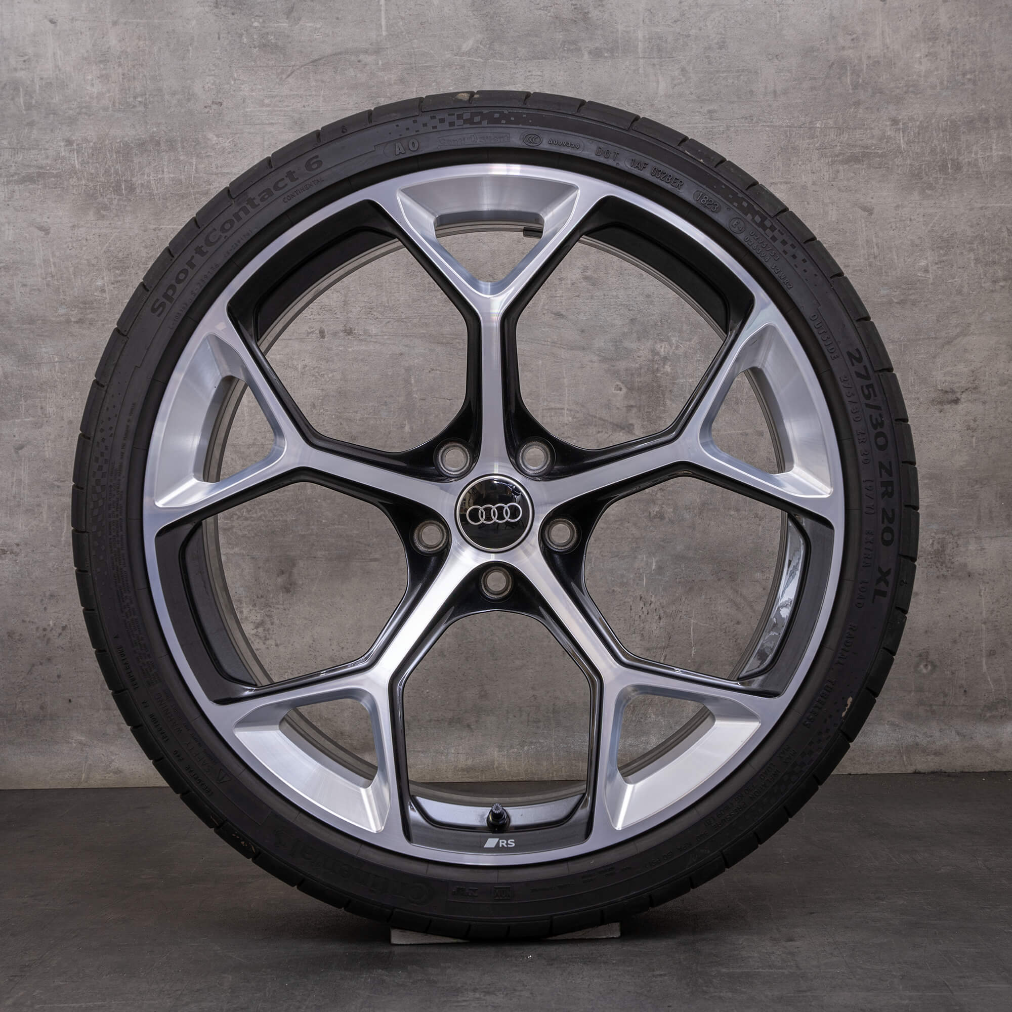 Originais Audi RS4 RS5 jantes 20 polegadas B9 8W F5 verão 8W0601025GJ granito brilhante virado