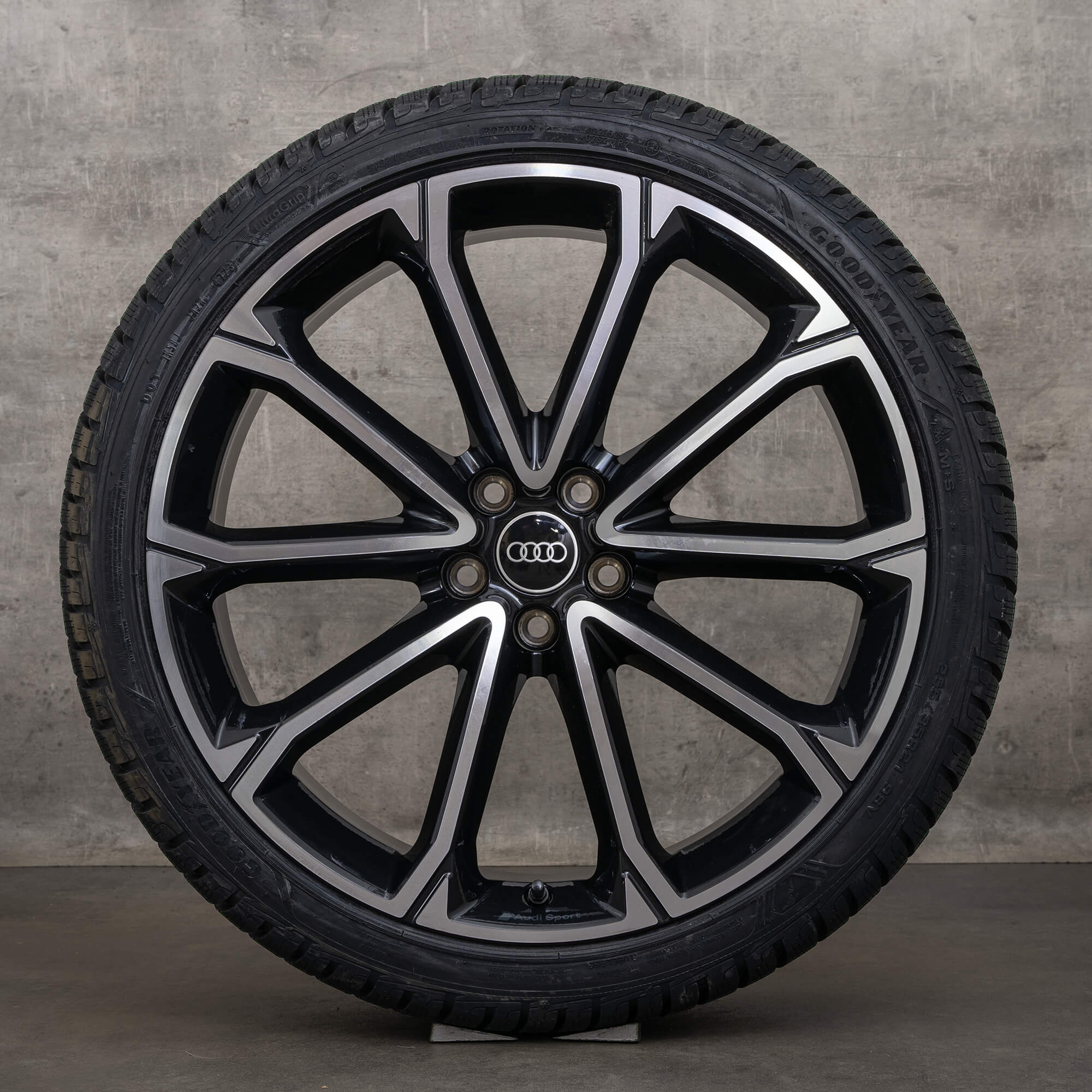 OEM Audi RS Q3 winter wheels 21 inch F3 rims Polygon 83A601025AG black high gloss NEW
