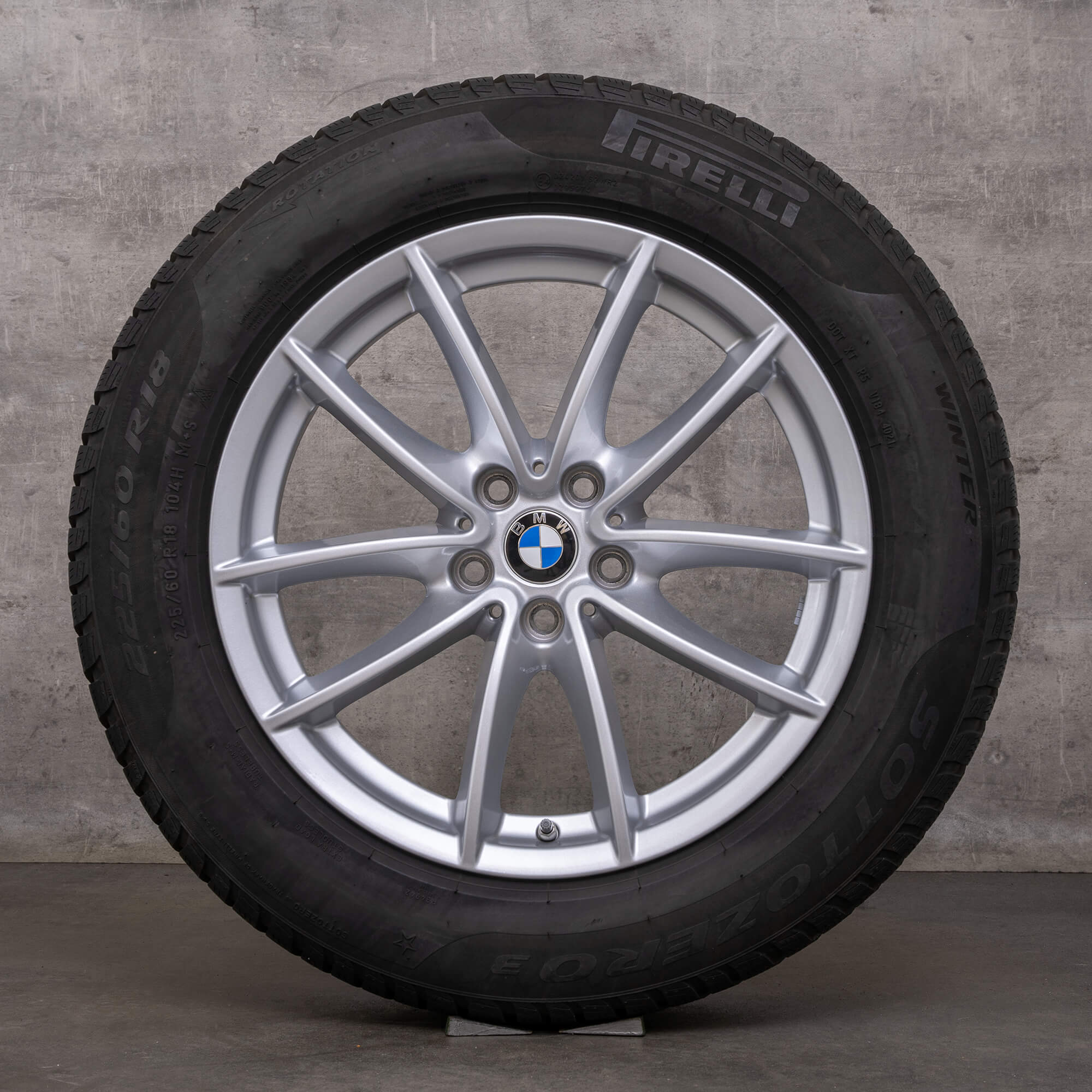 Originale BMW X3 X4 ruote invernali OEM 18 pollici G01 G02 cerchi styling 617 6880047 argento