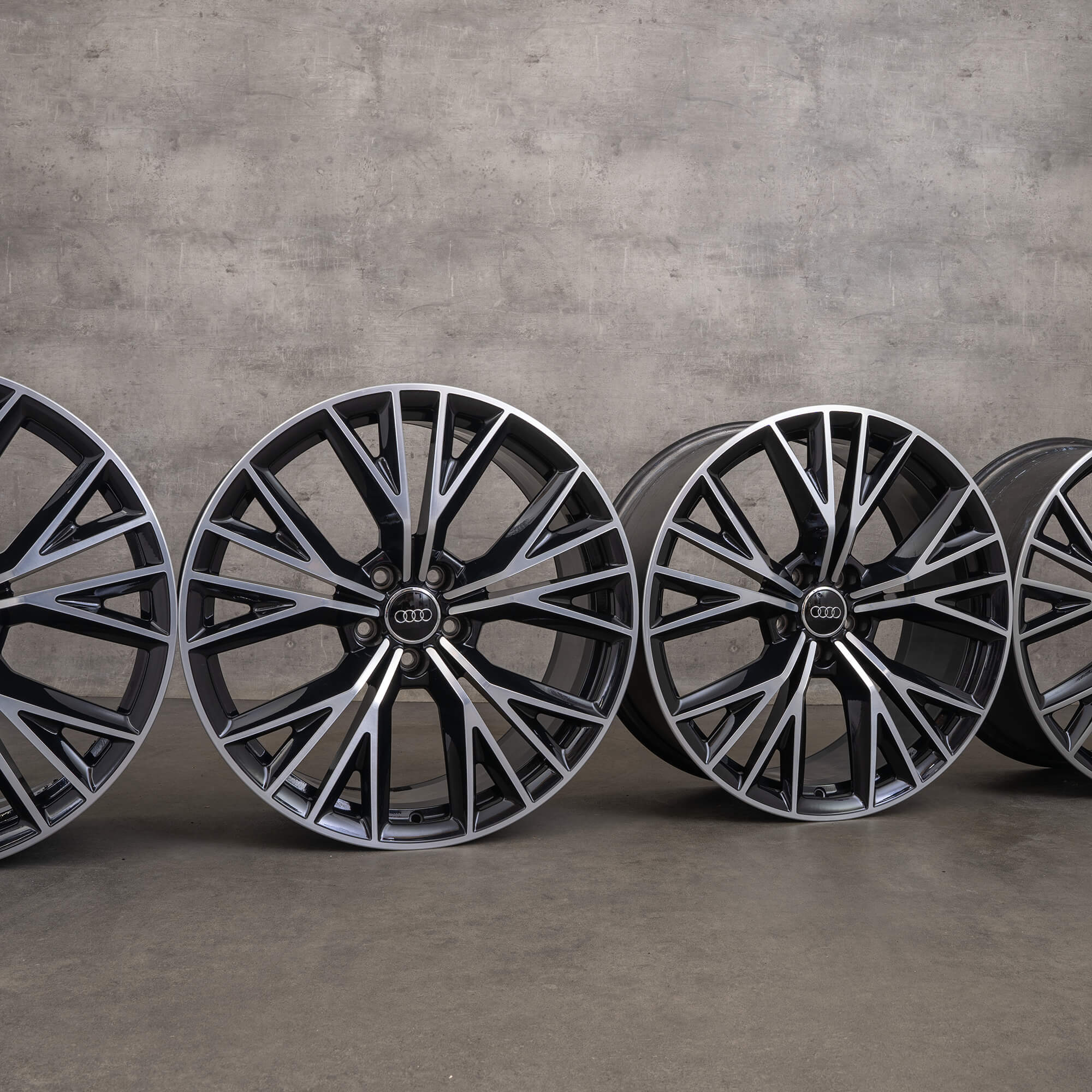 Originale Audi A7 S7 4G C7 20 Zoll Felgen 4G8601025BE Alufelgen schwarz